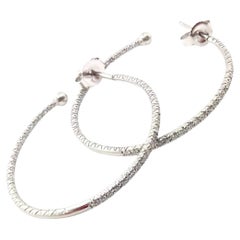 Used Cathy Waterman Diamond Inside-Out Platinum Hoop Earrings