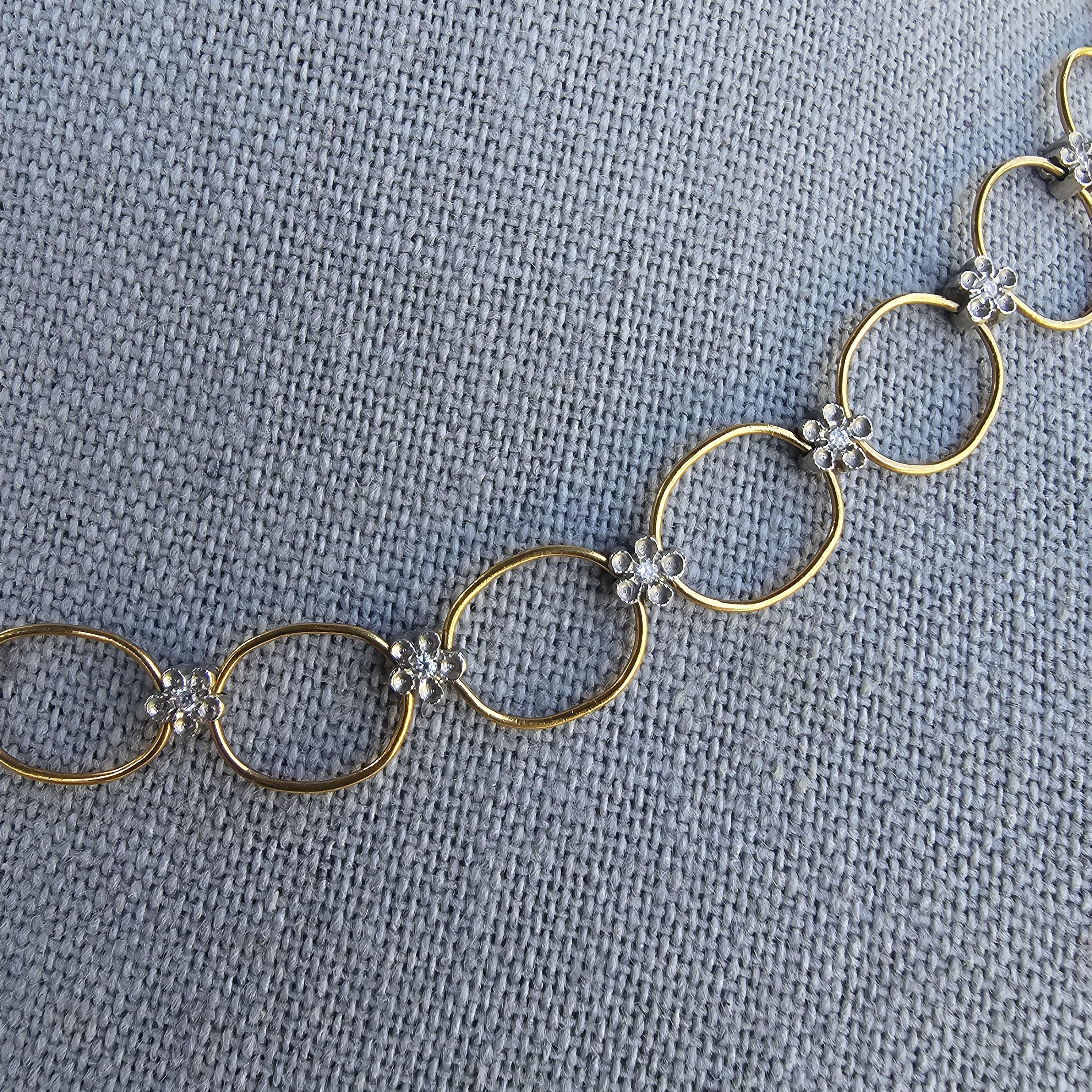 Cathy Waterman Collar Oro 22k Platino Diamante 16
