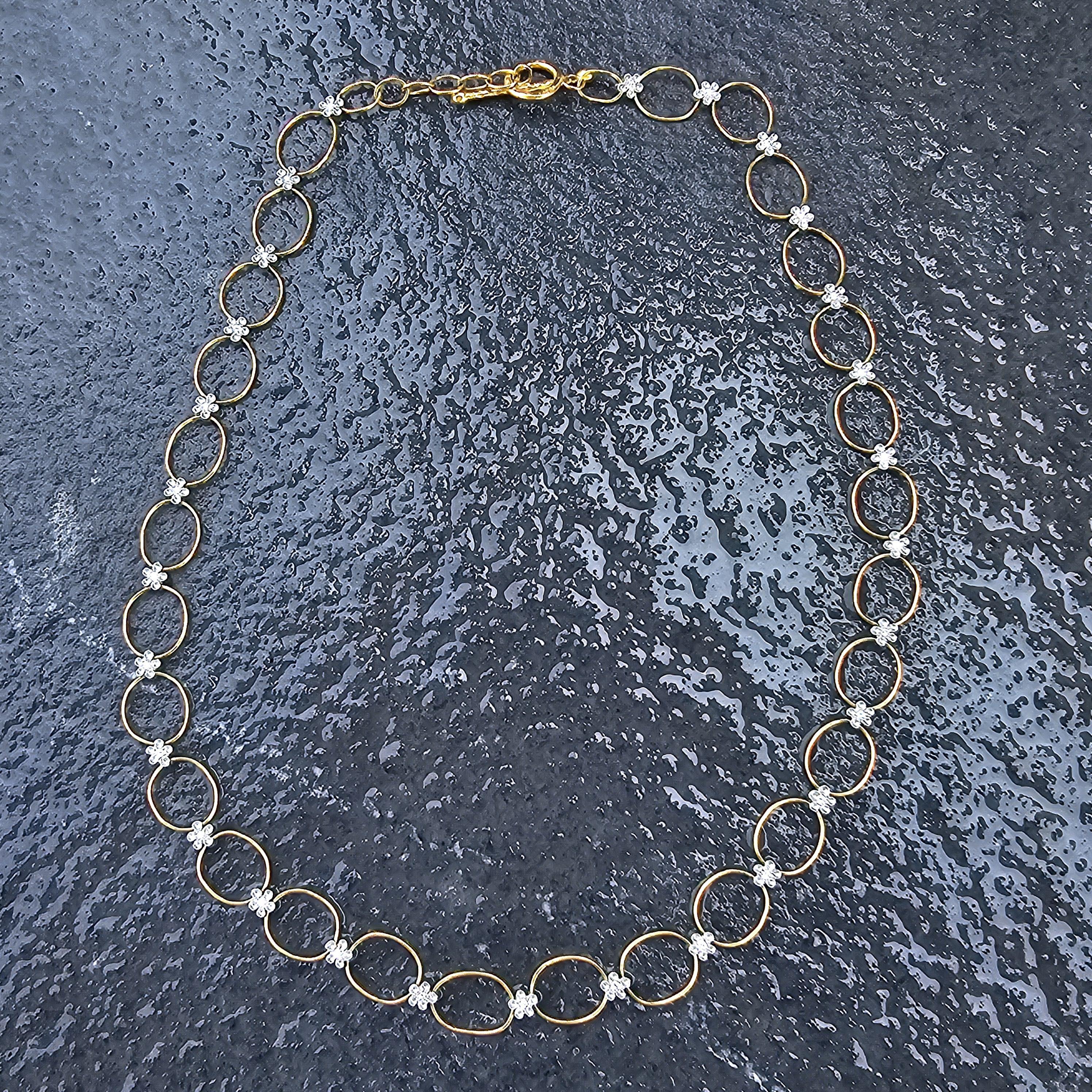 Cathy Waterman Collar Oro 22k Platino Diamante 16