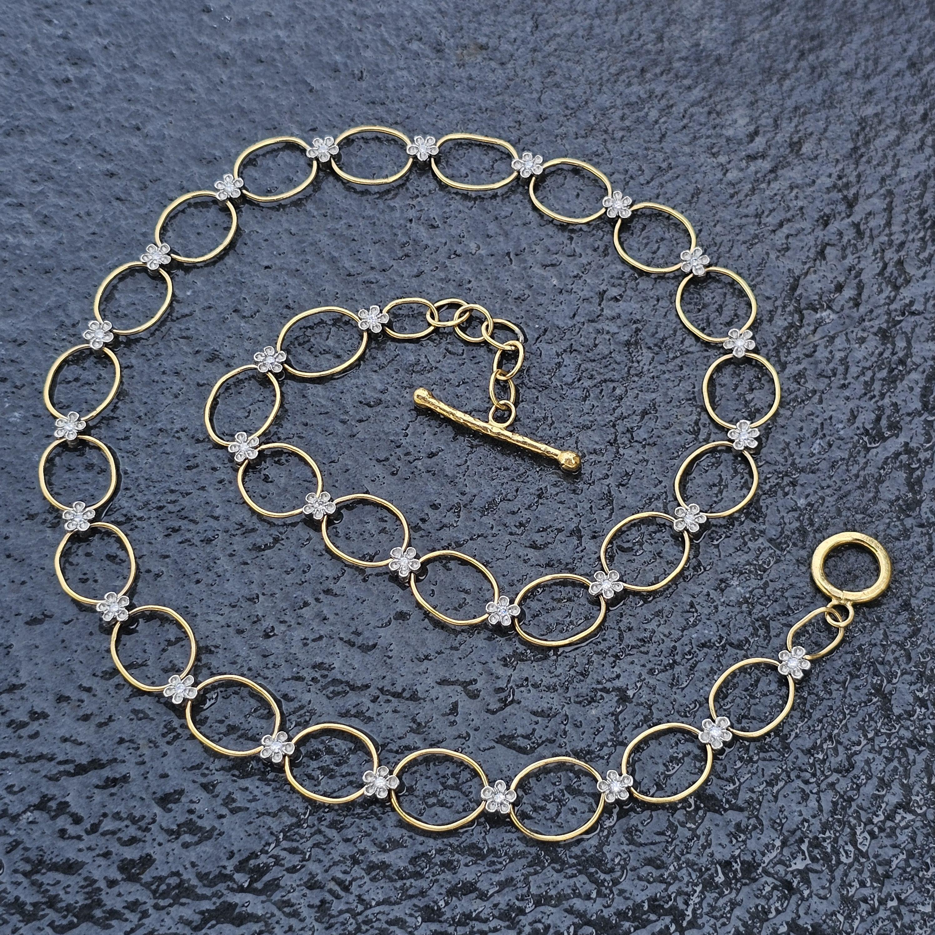De las mujeres Cathy Waterman Collar Oro 22k Platino Diamante 16