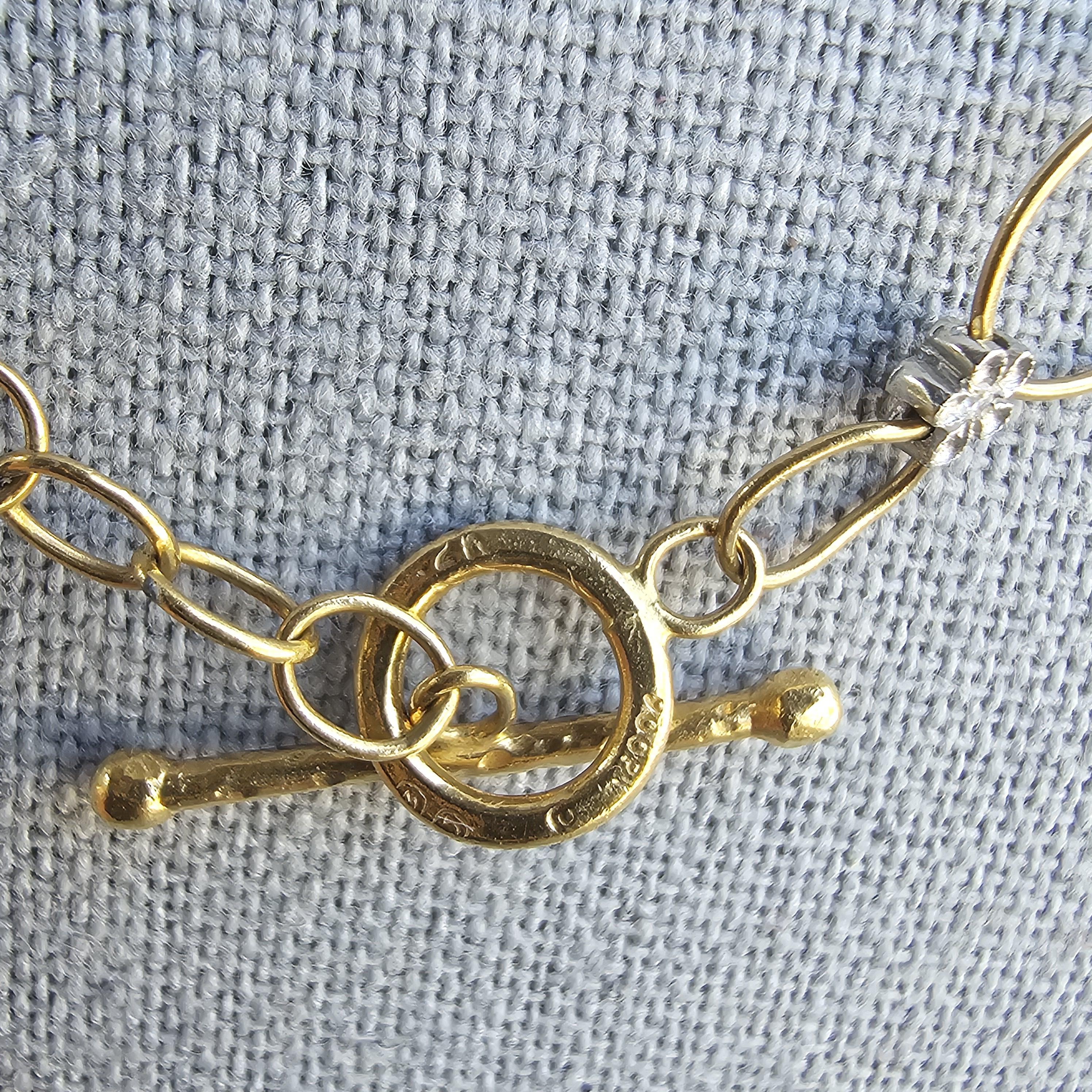Cathy Waterman Collar Oro 22k Platino Diamante 16