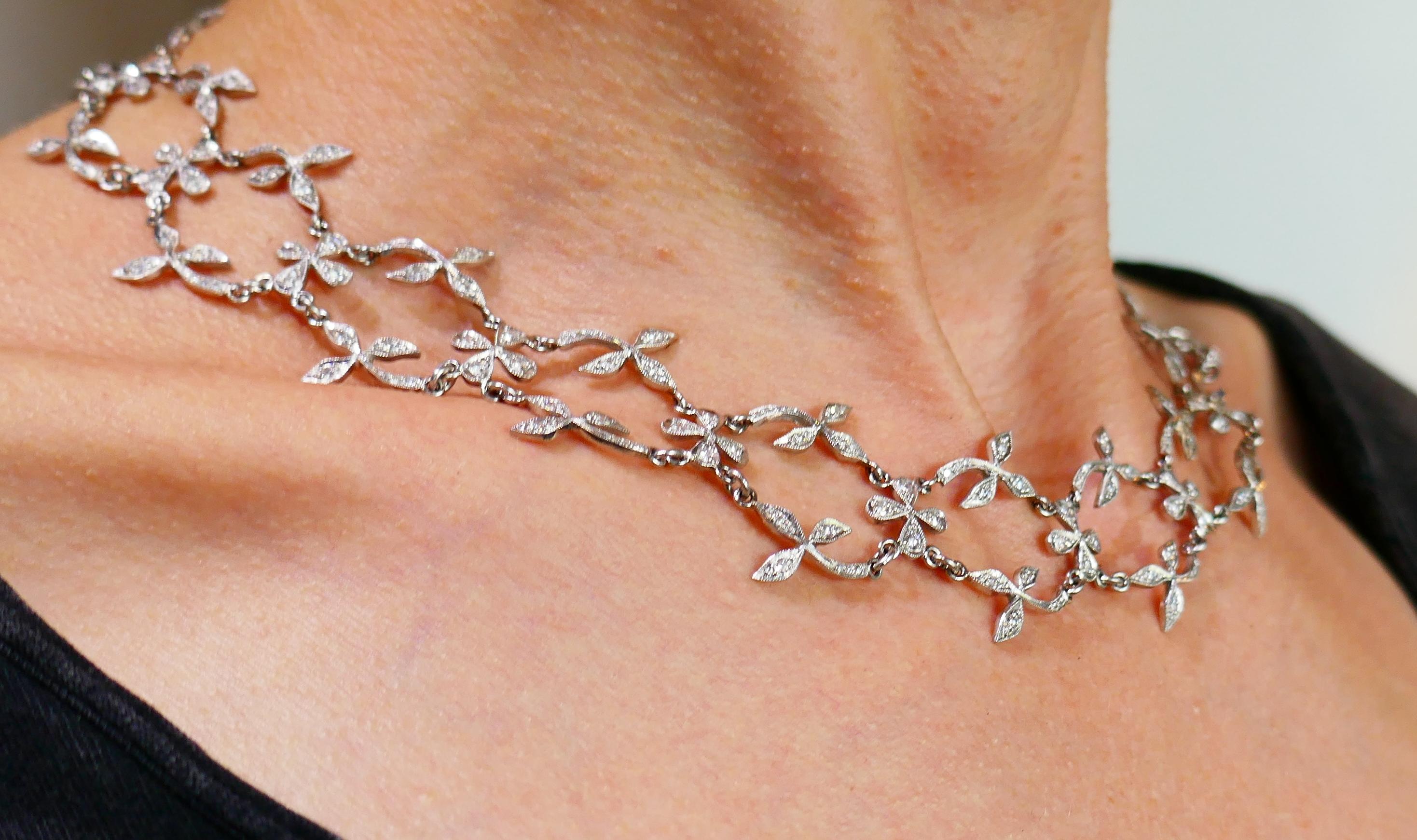 Cathy Waterman Platinum Diamond Necklace 3