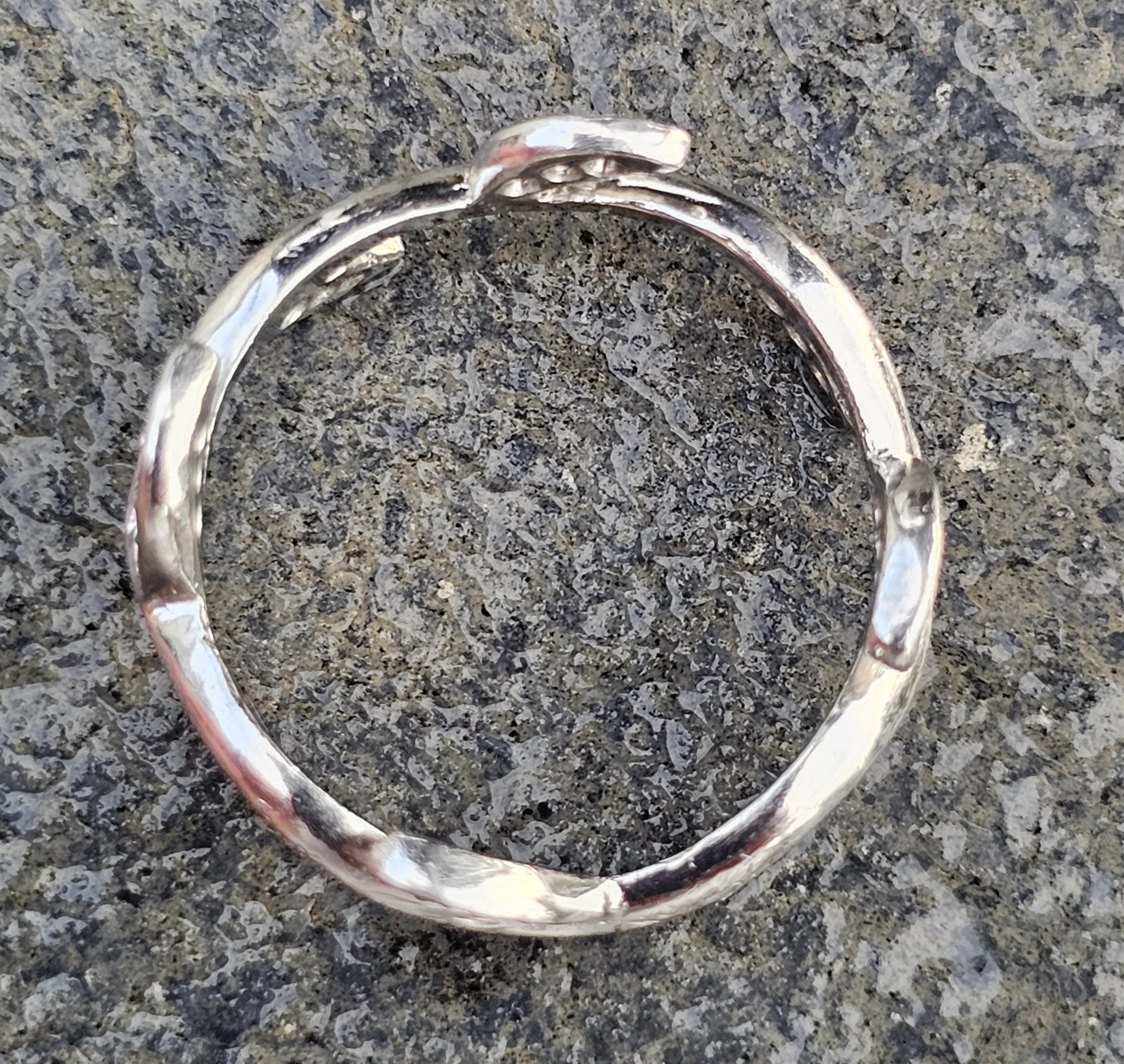 Cathy Waterman Platinum Diamond Ring Eternity Band Leaf floral size 6.75 For Sale 1