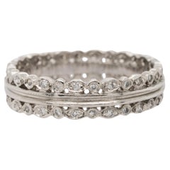 Cathy Waterman Platin Doppelter natürlicher Diamant-Eternity-Ring mit Reihe