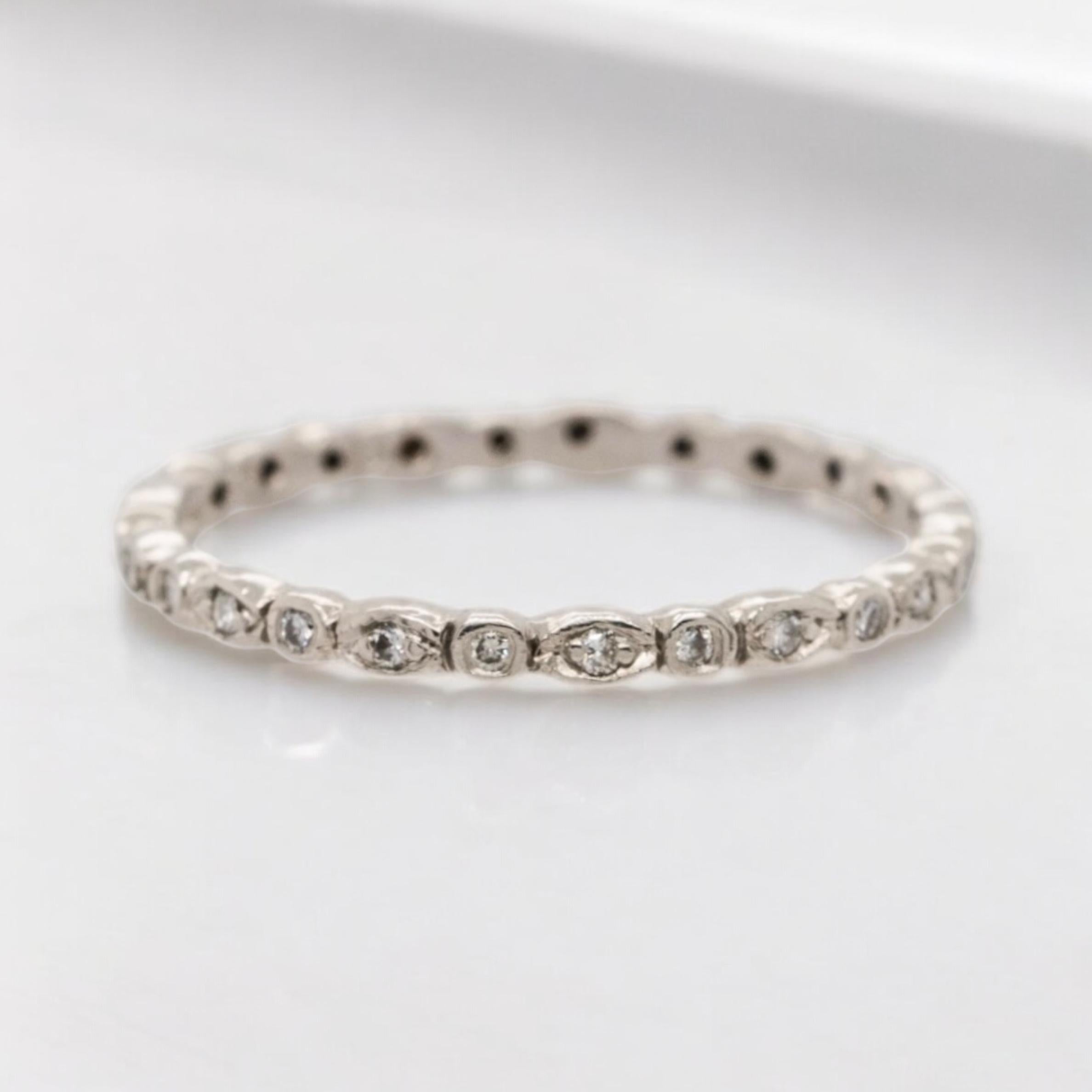 Cathy Waterman Platinum Natural Diamond Eternity Ring

This stunning Cathy Waterman Eternity Ring is in excellent condition and is ready to ship!

Material: Platinum
Diamond Details: This ring features Stationed Round Mili Diamonds.
Ring Size: