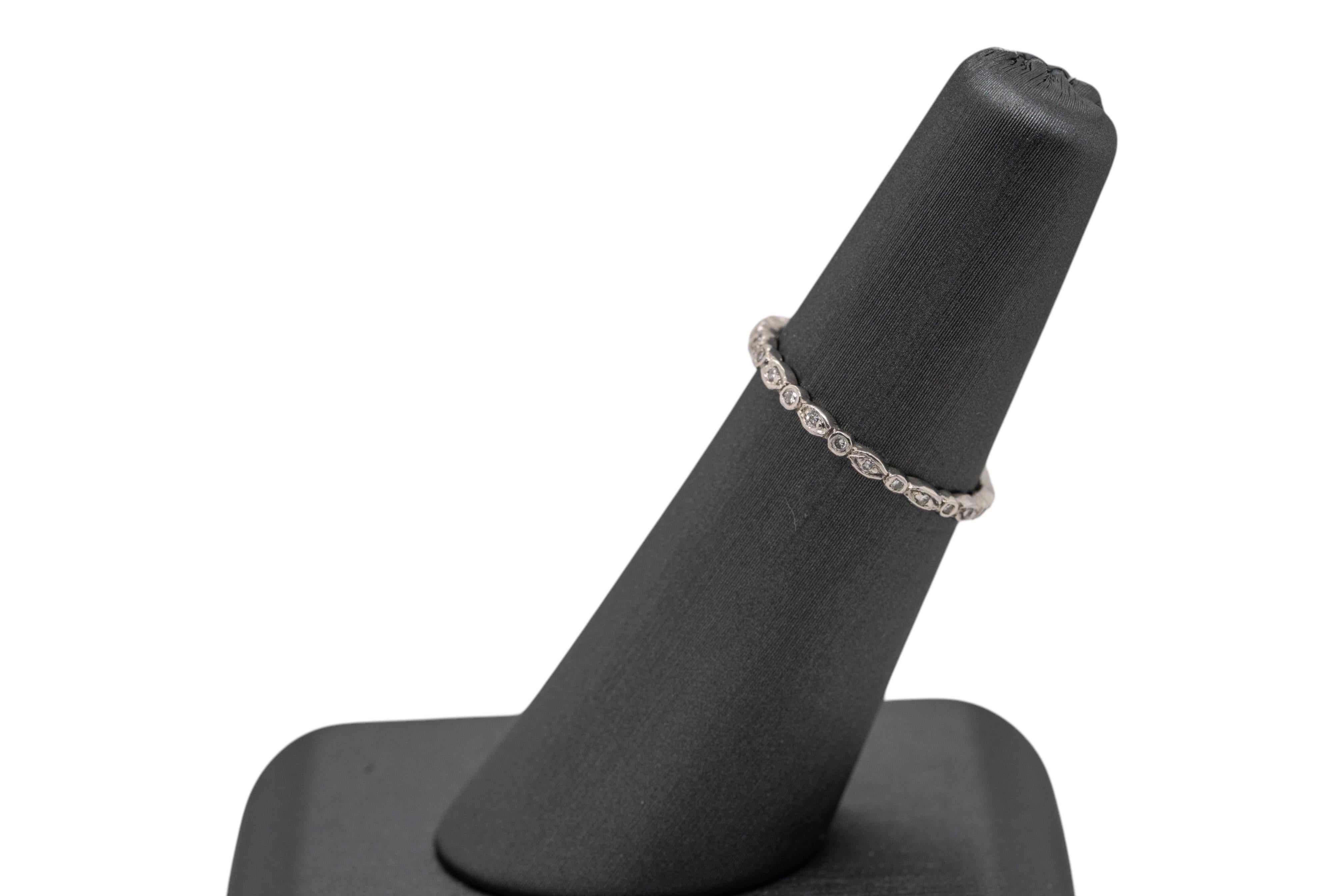 Round Cut Cathy Waterman Platinum Natural Diamond Eternity Ring For Sale
