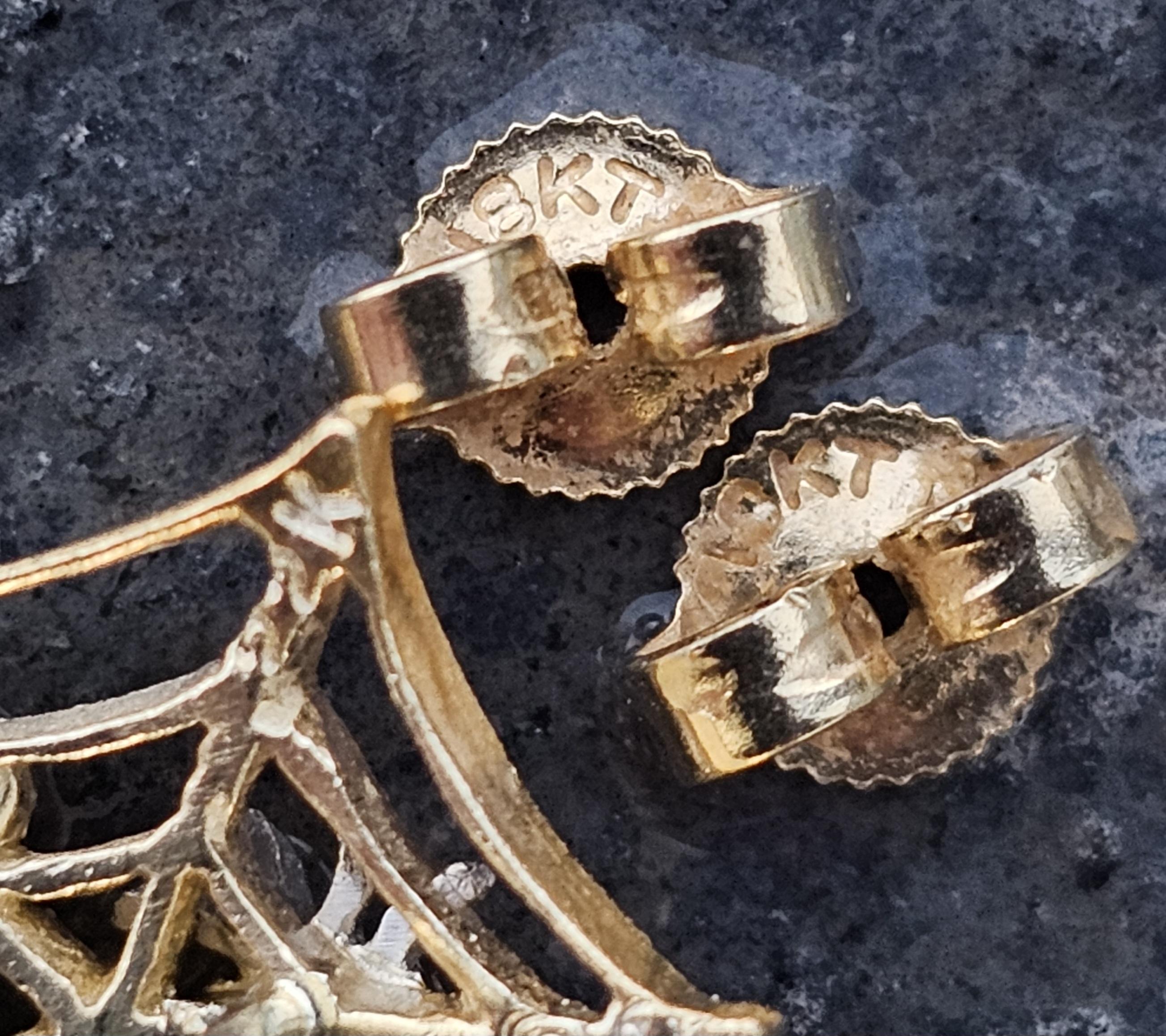Cathy Waterman Spider Web Ohrstecker 22k Gold Platin Diamant-Ohrstecker Halloween im Angebot 4