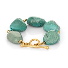 Cathy Waterman - Bracelet turquoise - Or massif 22 carats - Bijoux de créateur