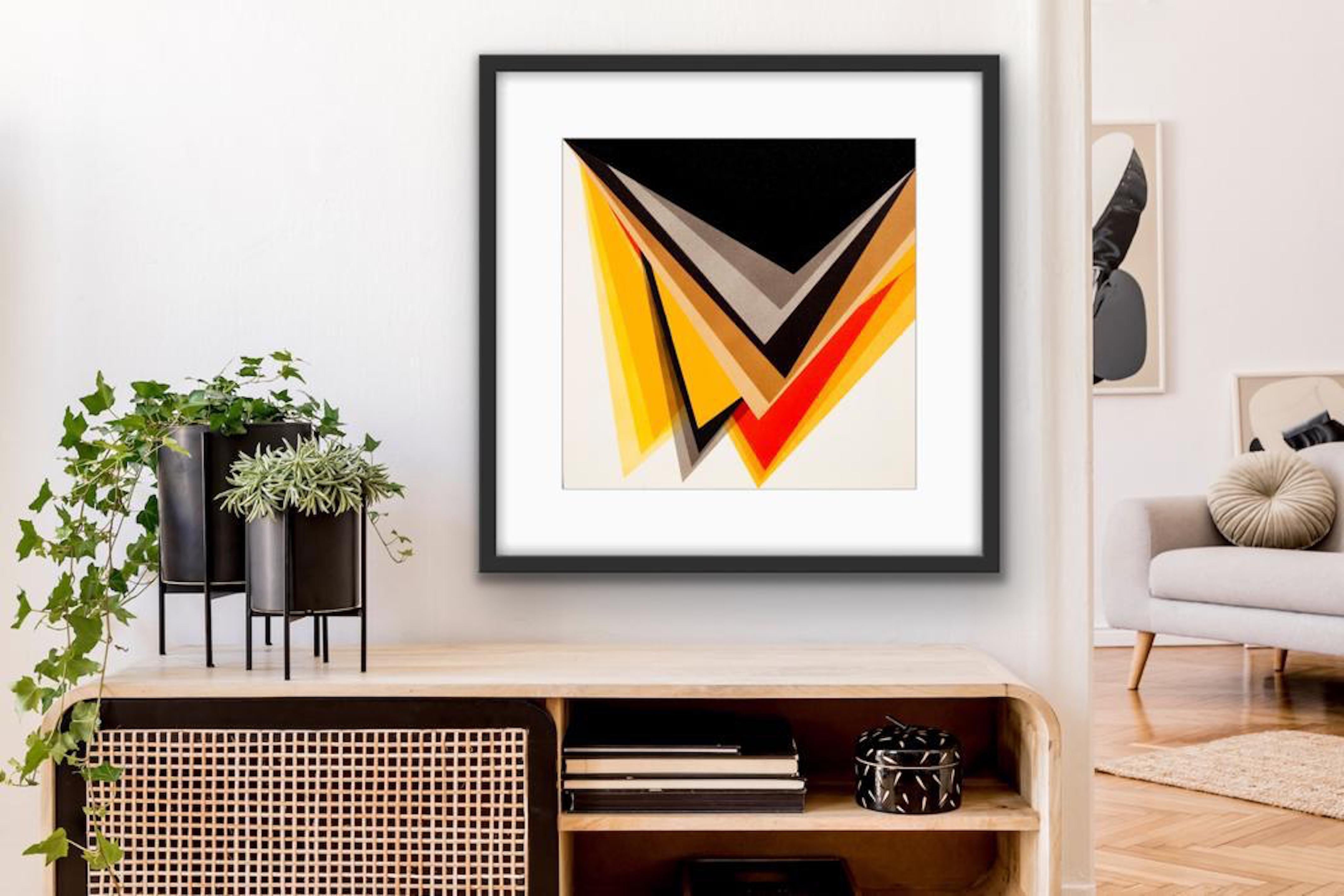 Ready to hang    The simple and pure forms of geometry with an elegant and current reading. I have a strong passion for lines and shapes. I like to vary my work between the purity of forms and the creation of forms through straight lines. I believe