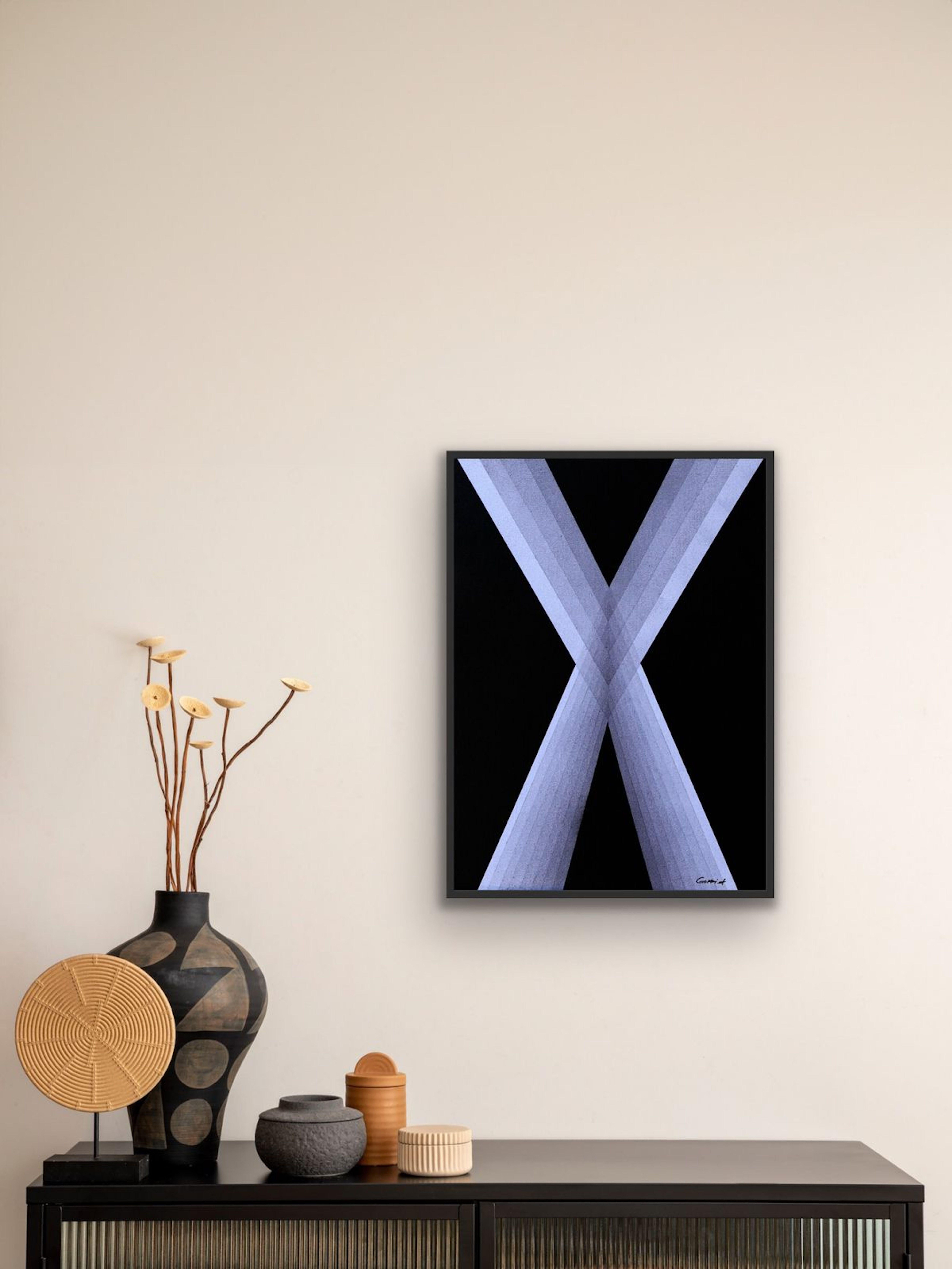 Con o Div 6, Pittura, Acrilico su tela - Abstract Painting Nero di Catia Goffinet