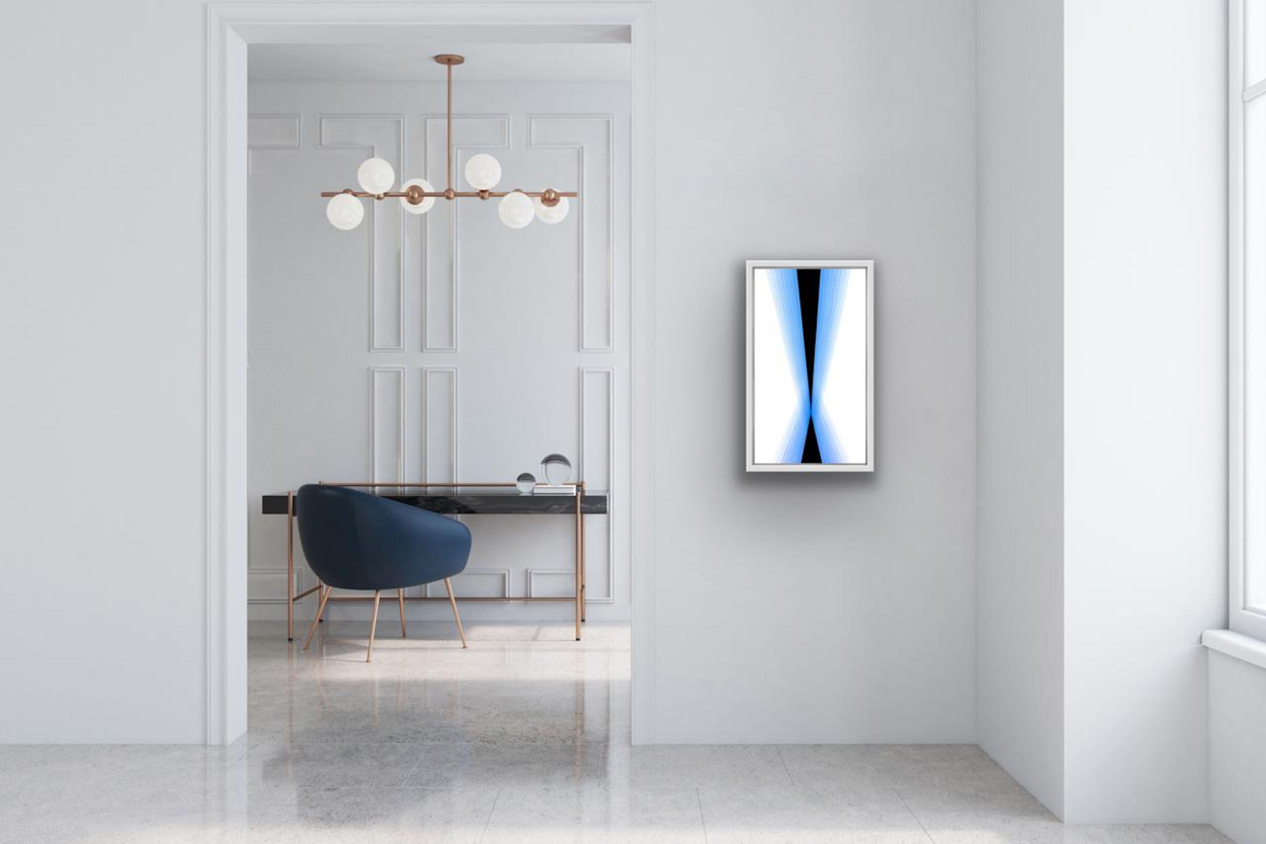 Conv o Div 8, Pittura, Acrilico su tela - Abstract Painting Blu di Catia Goffinet