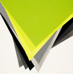 Peinture géométrique verte 1, acrylique sur toile