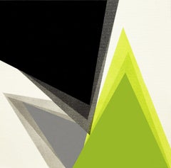 Geometric Green 2, Painting, Acrylic on Canvas