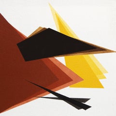 Geometric Three Colors 2, Painting, Acrylic on Canvas