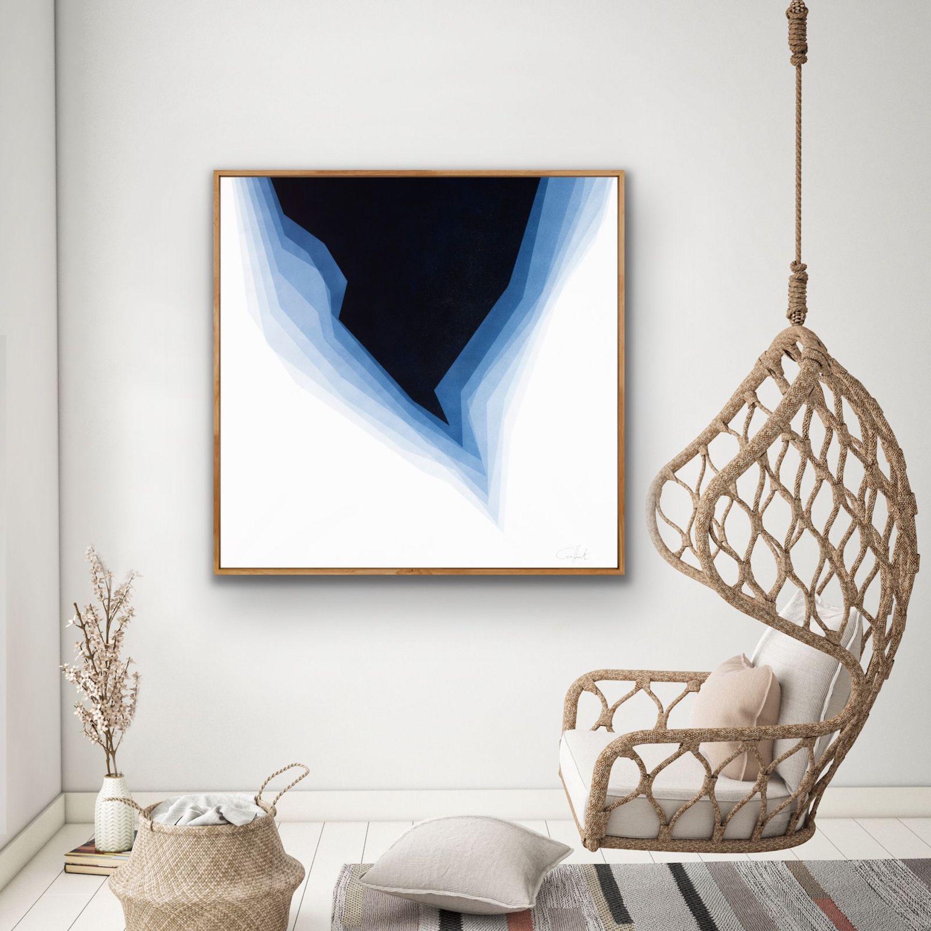 Intuition Black Blue 3, Painting, Acrylic on Canvas For Sale 2