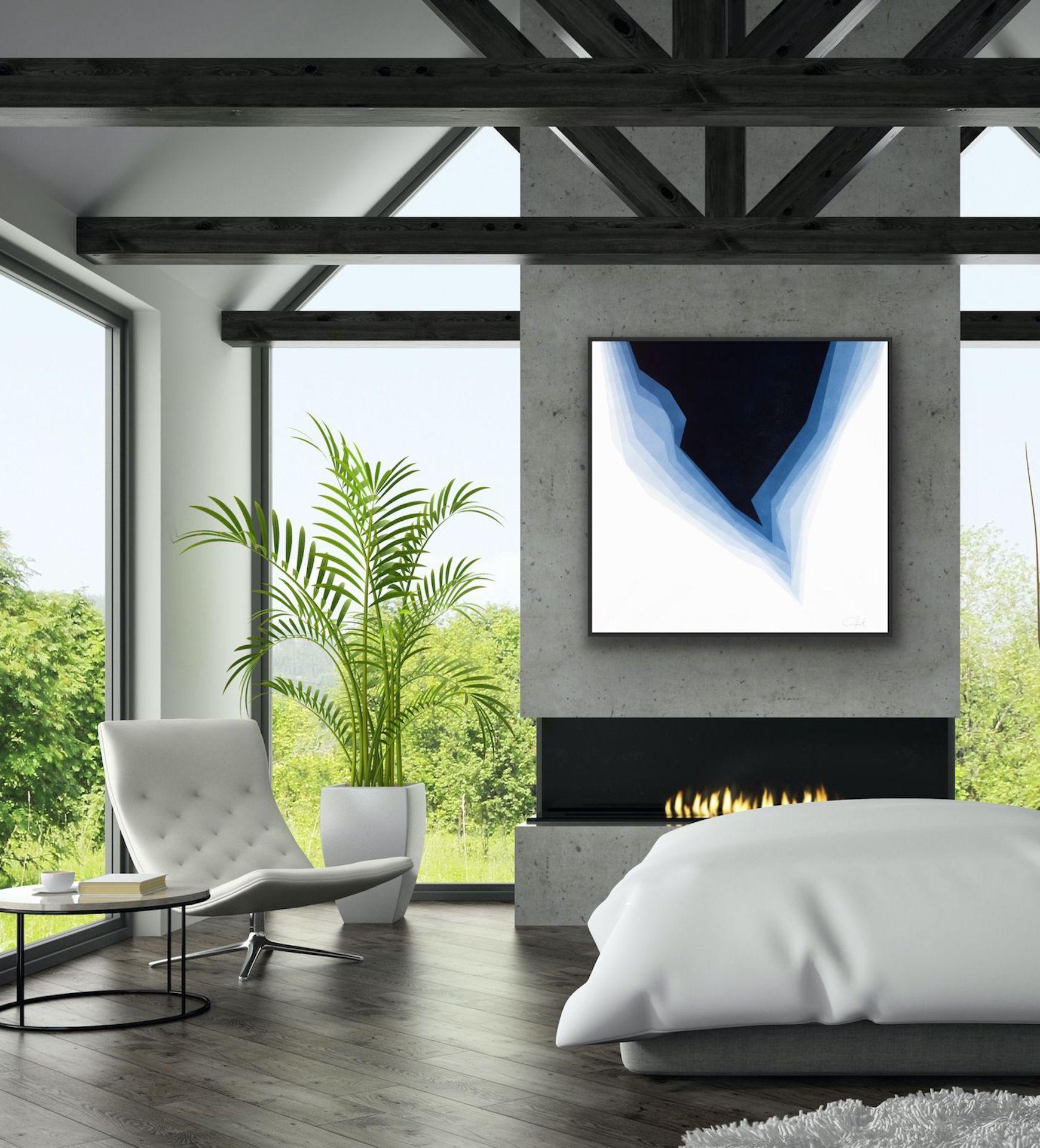 Intuition Black Blue 3, Painting, Acrylic on Canvas For Sale 3