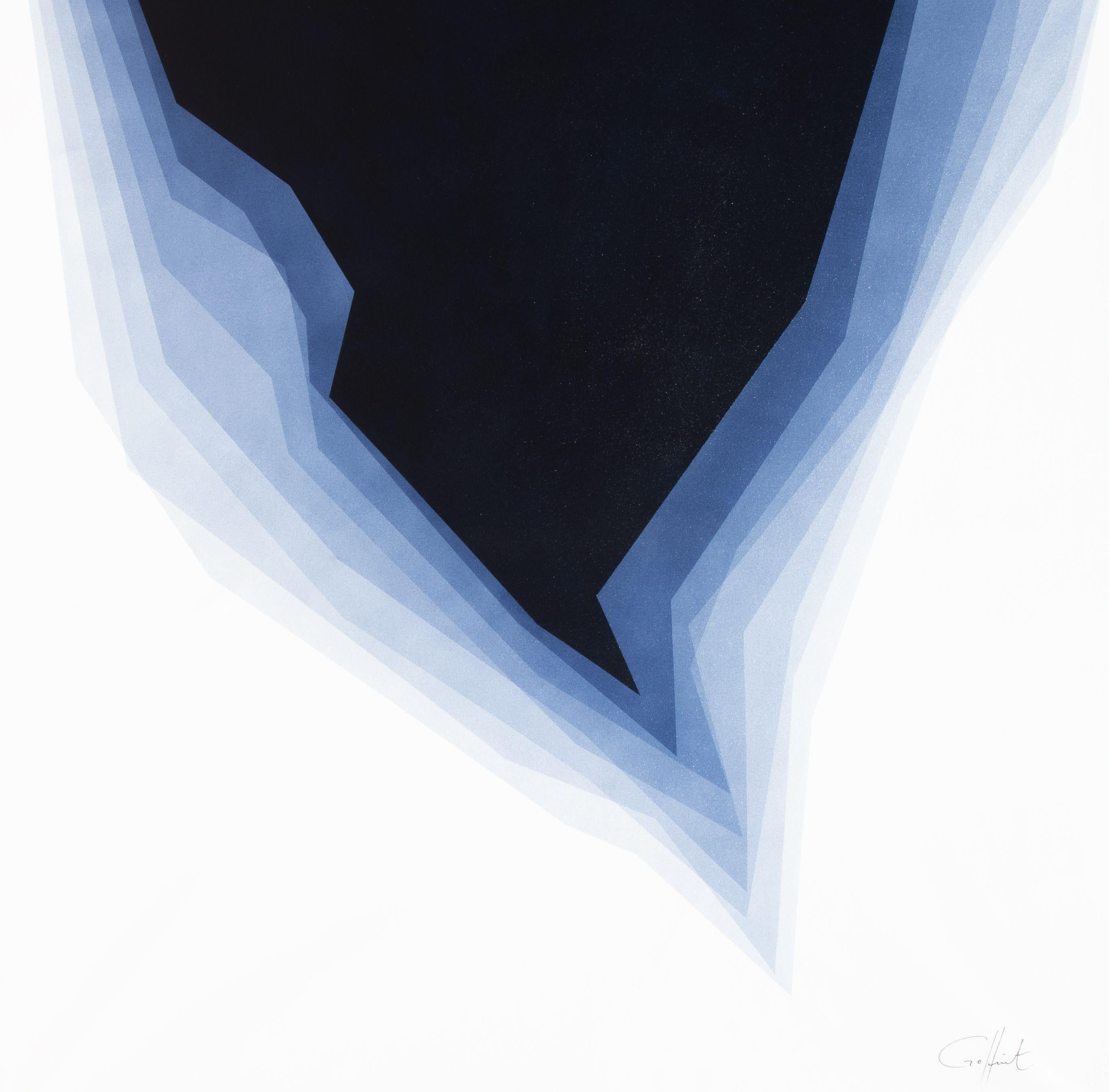 Catia Goffinet Abstract Painting - Intuition Black Blue 3, Painting, Acrylic on Canvas
