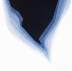 Intuition Schwarz Blau 3, Gemälde, Acryl auf Leinwand