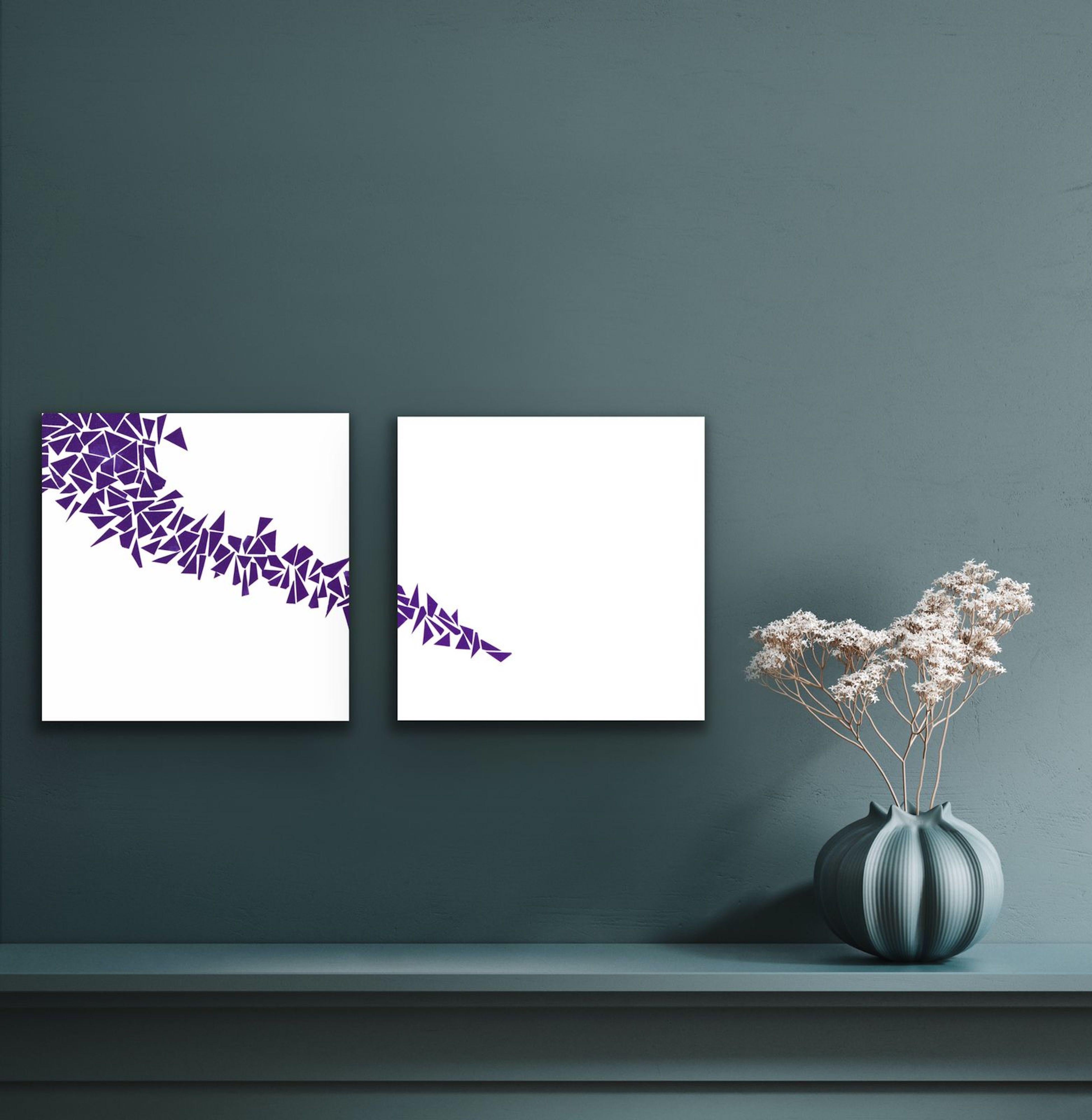 Pezzi di un'anima libera - Dittico, Pittura, Acrilico su tela - Painting Astratto di Catia Goffinet