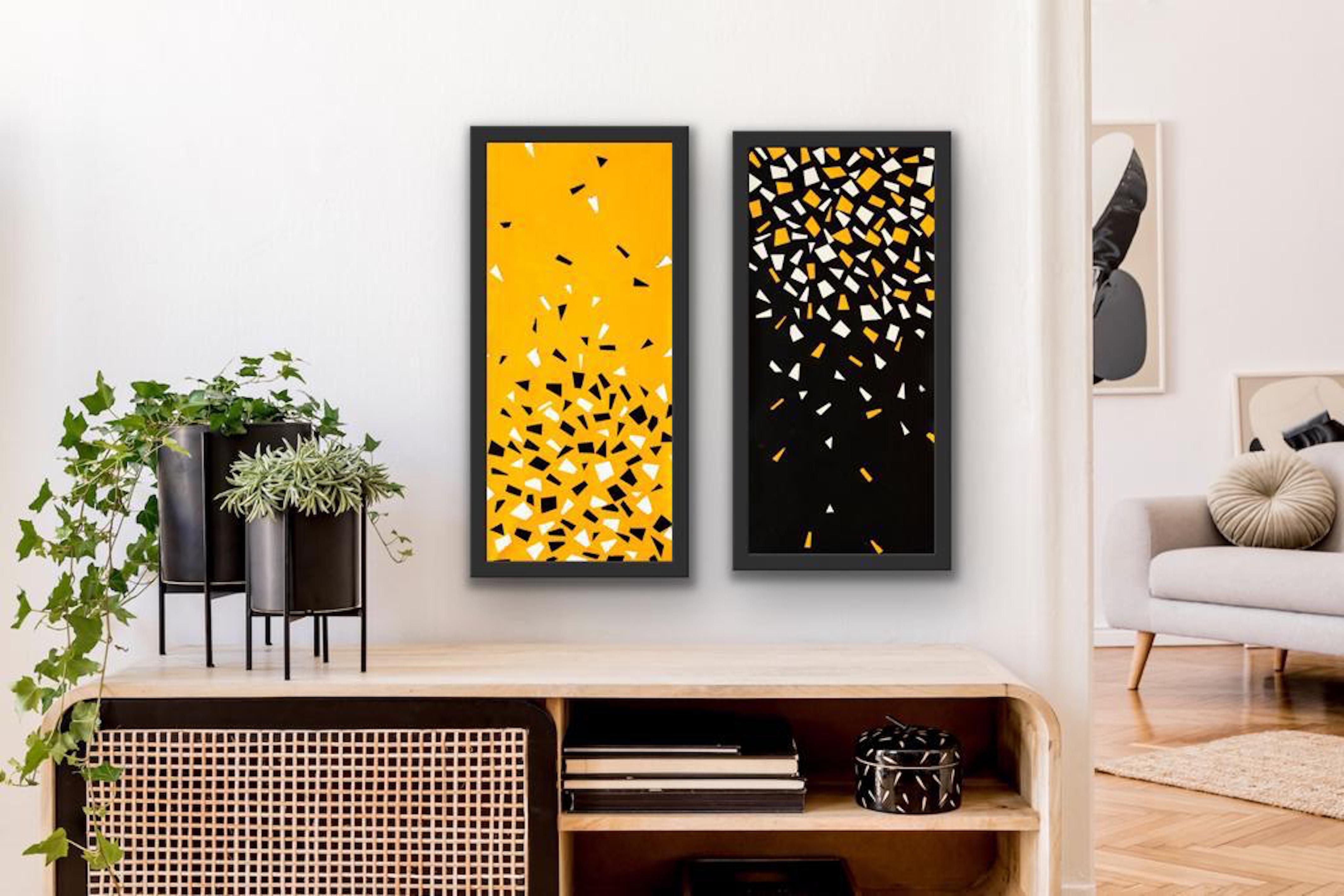 Pezzi di sole, Pittura, Acrilico su tela - Painting Astratto di Catia Goffinet
