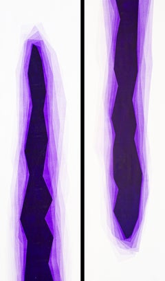 Purple Energy - Diptych, Painting, Acrylic on Canvas
