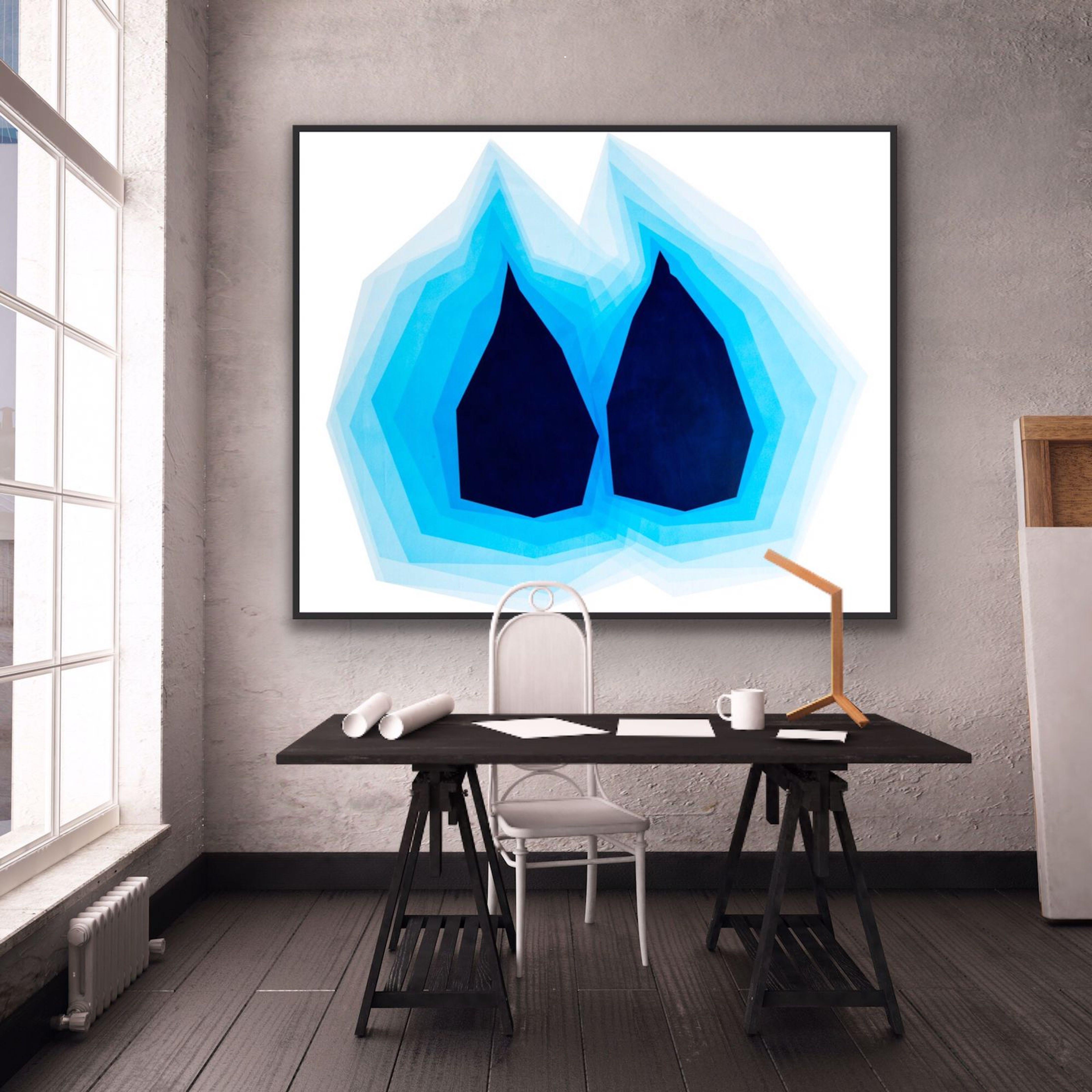 Anima gemella 2, Pittura, Acrilico su tela - Painting Astratto di Catia Goffinet