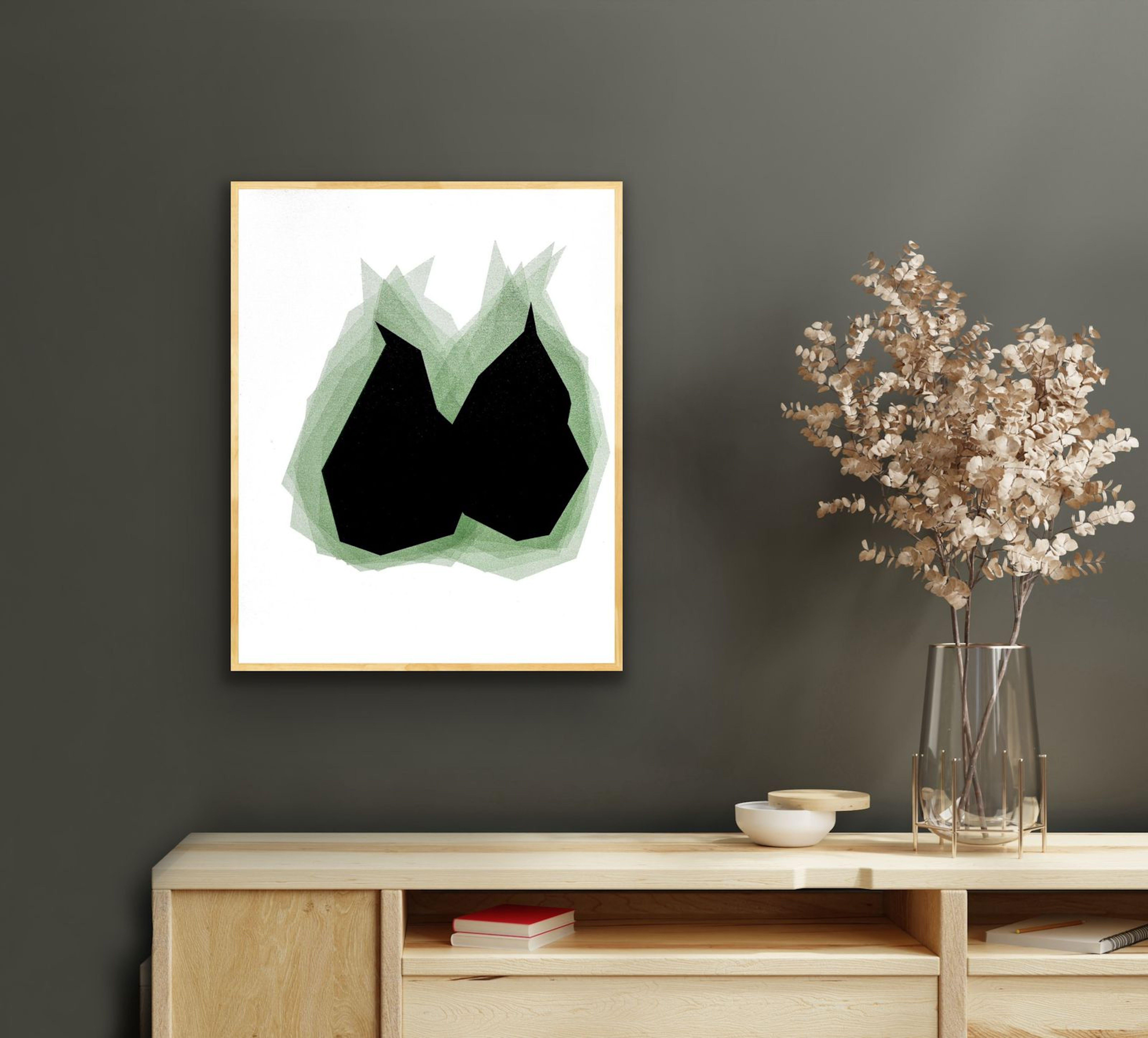 Soulmate Verde 3, Pintura, Acrílico sobre lienzo - Painting de Catia Goffinet