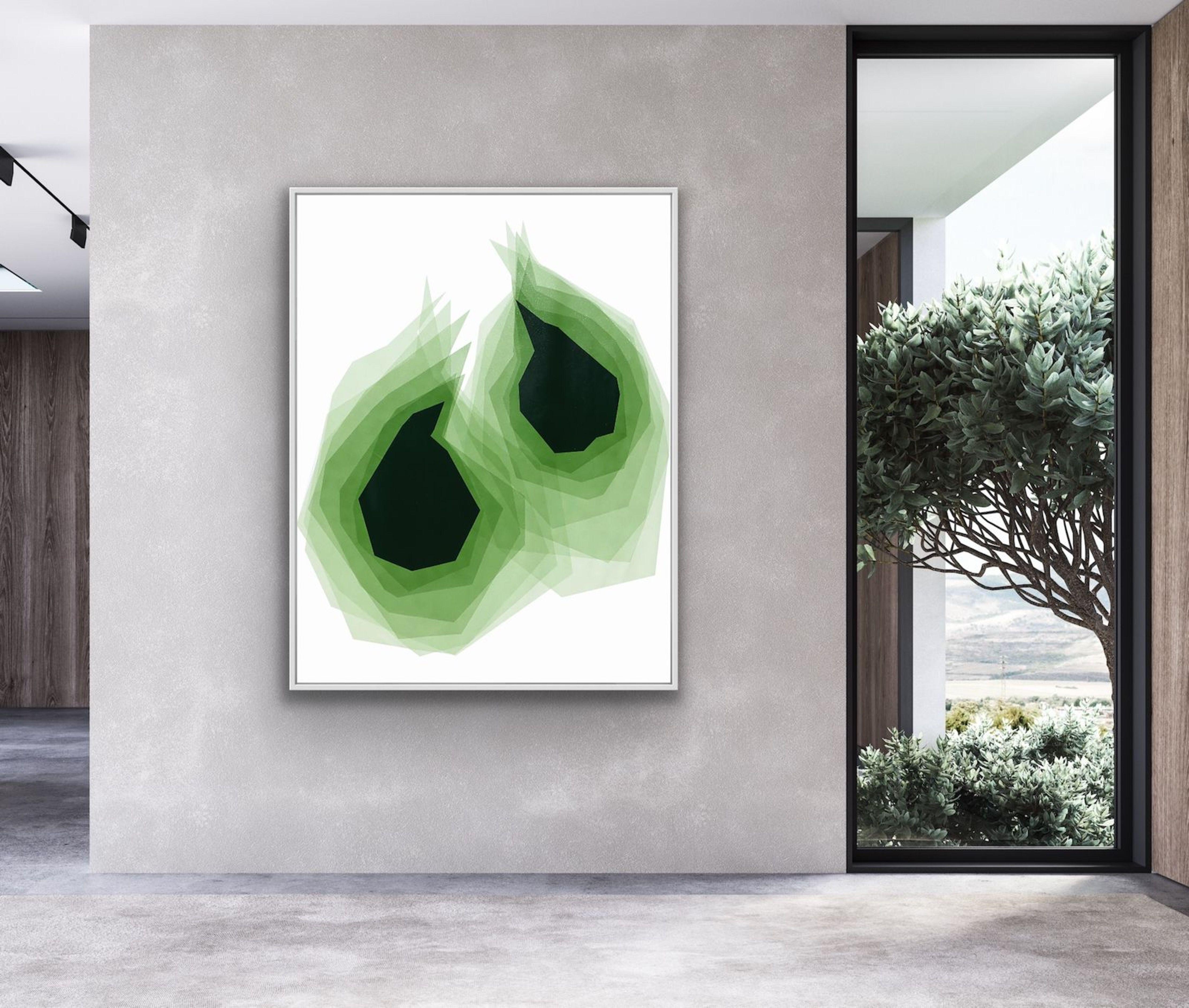Soulmate Verde 4, Pintura, Acrílico sobre lienzo - Painting de Catia Goffinet