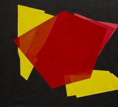 Trois couleurs géométriques 2, peinture, acrylique sur toile