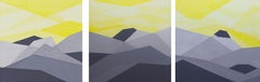 Yellow Sky - Triptych, Painting, Acrylic on Canvas