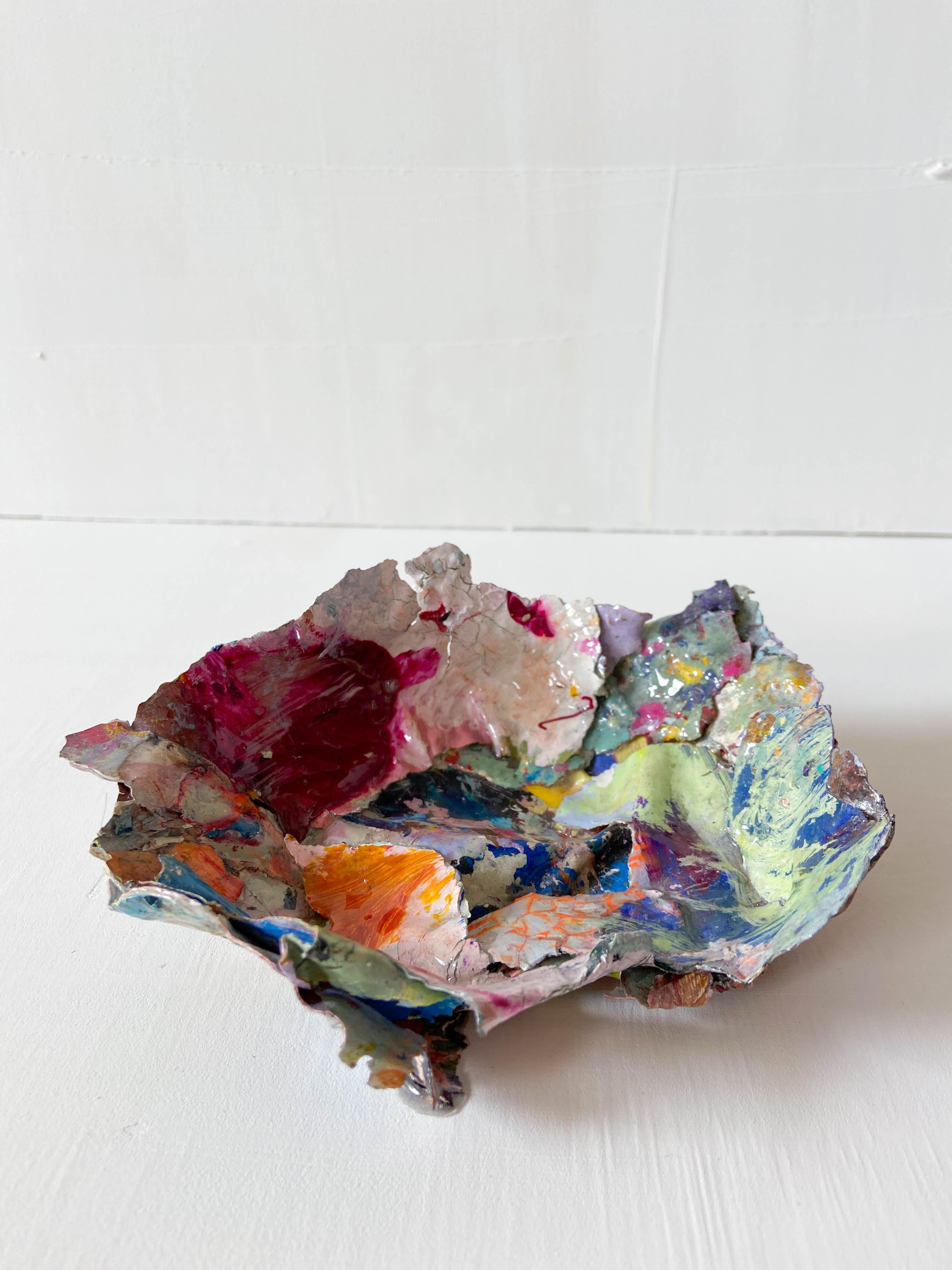 Catie Radney Abstract Sculpture - Small Residual Worlds Bowl Sculpture