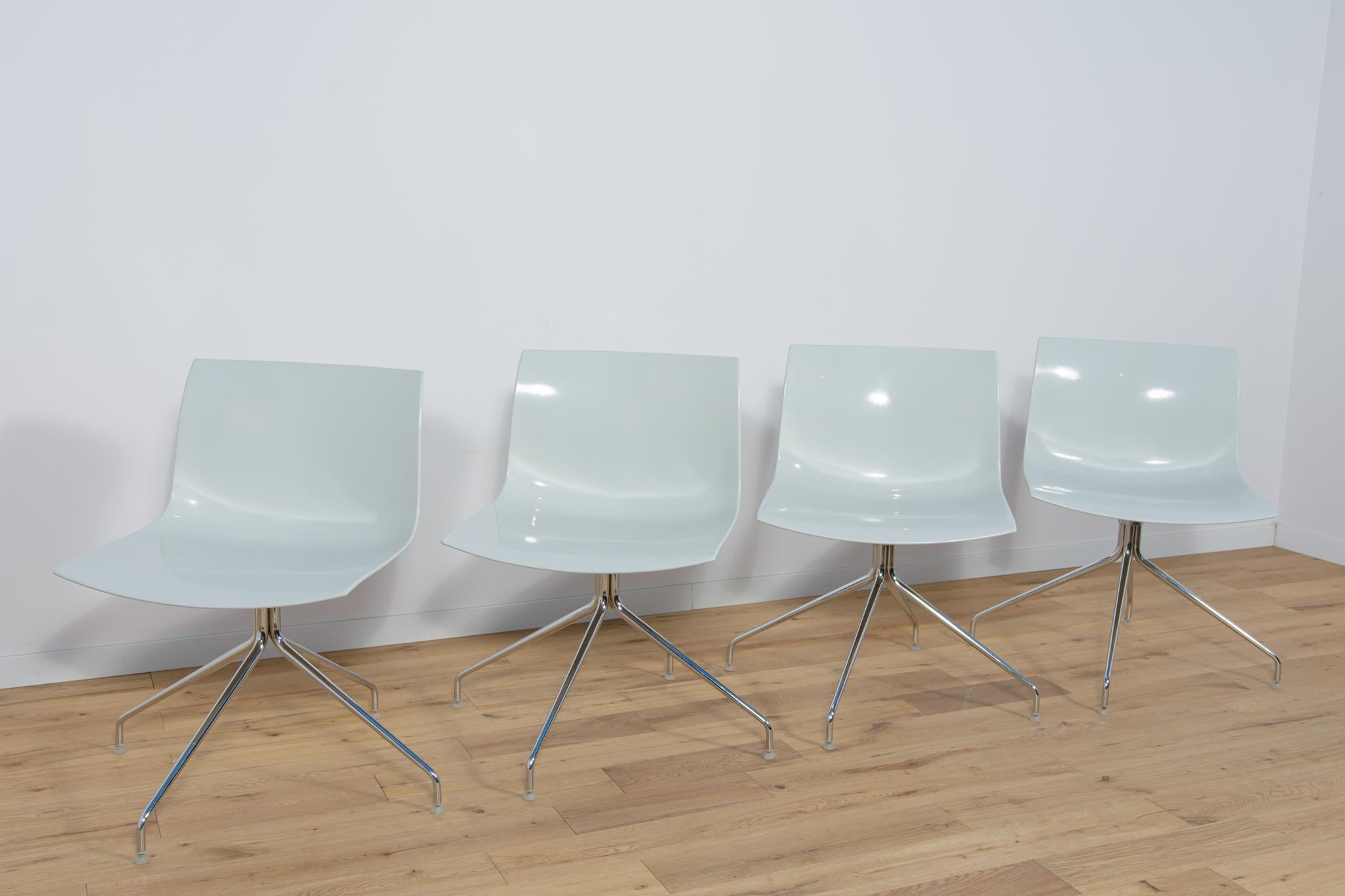 Italian Catifa 53 Desk Chairs by Lievore Altherr Molina for Arper, 2000s, Set of 4 For Sale