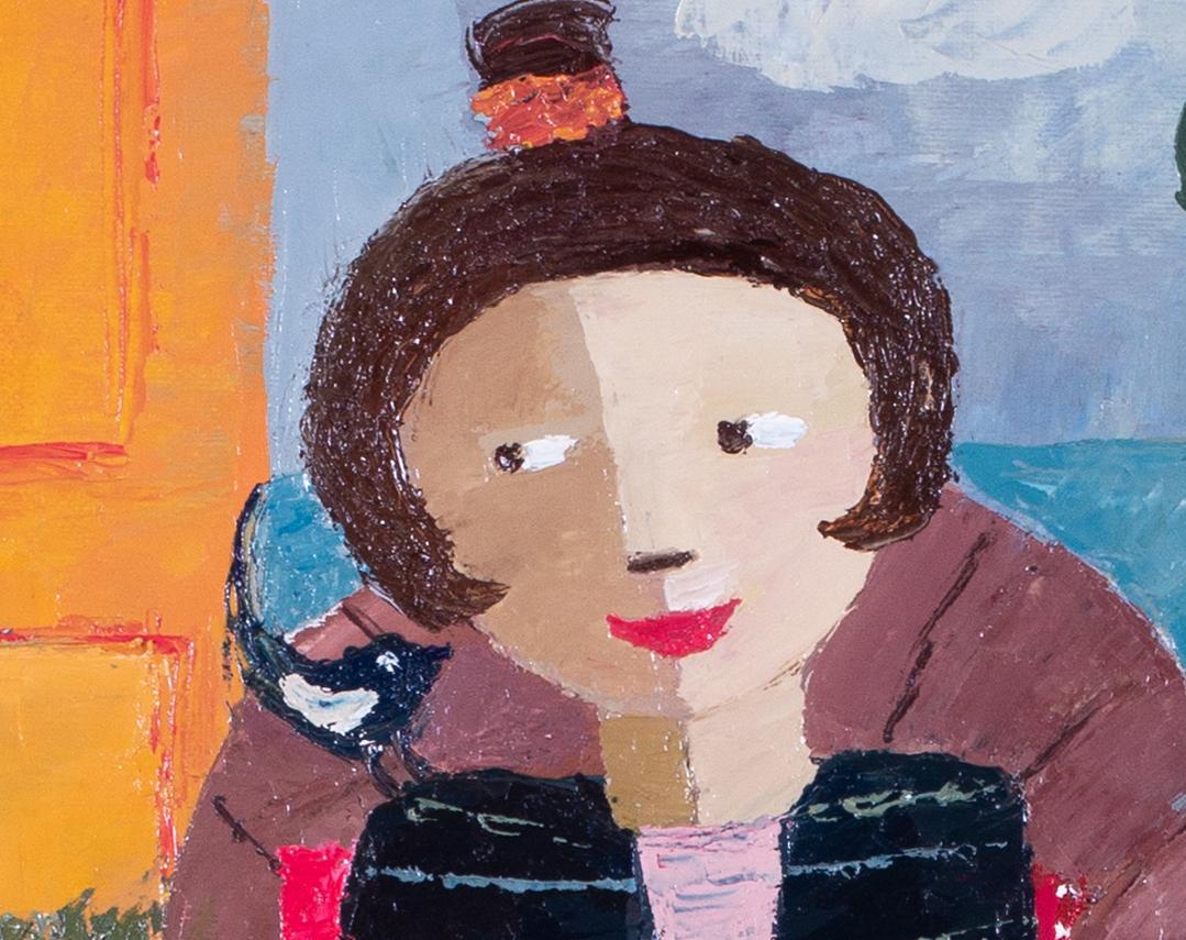 Catriona Millar (écossaise, née en 1956)
Vacances
Huile sur toile
Signé avec des initiales (en bas à gauche)
19.5/8 x 15.5/8 in. (50 x 39.7 cm.)

Catriona Millar (née en 1956) est une peintre figurative écossaise née à Milngavie, Glasgow. Elle a