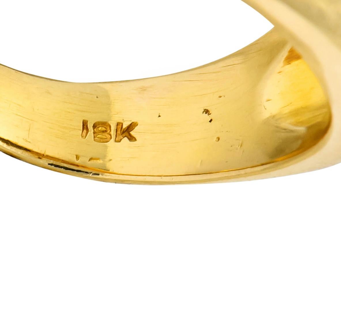 Cabochon Cat's Eye Chrysoberyl 18 Karat Yellow Gold Unisex Ring