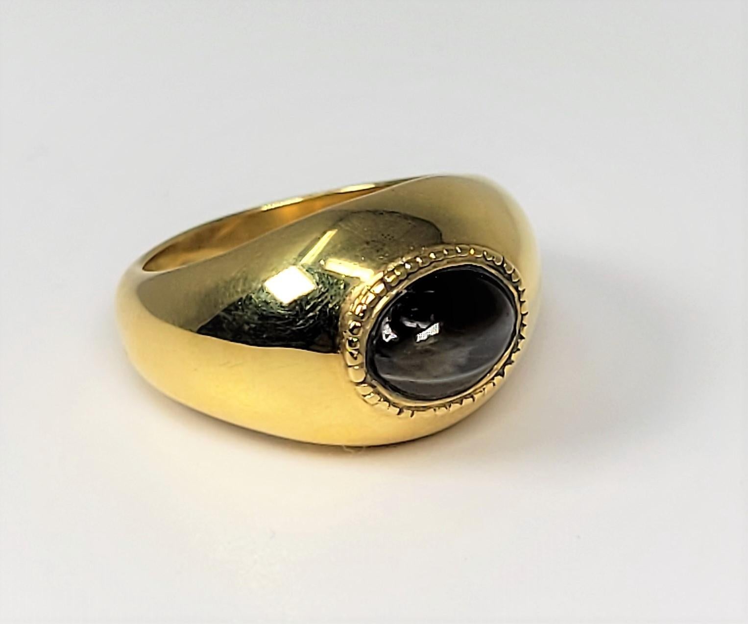 Cat's Eye Ring in 18 Karat Gold For Sale 2