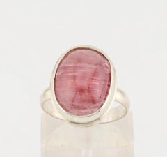 Cat's eye tourmaline silver ring
