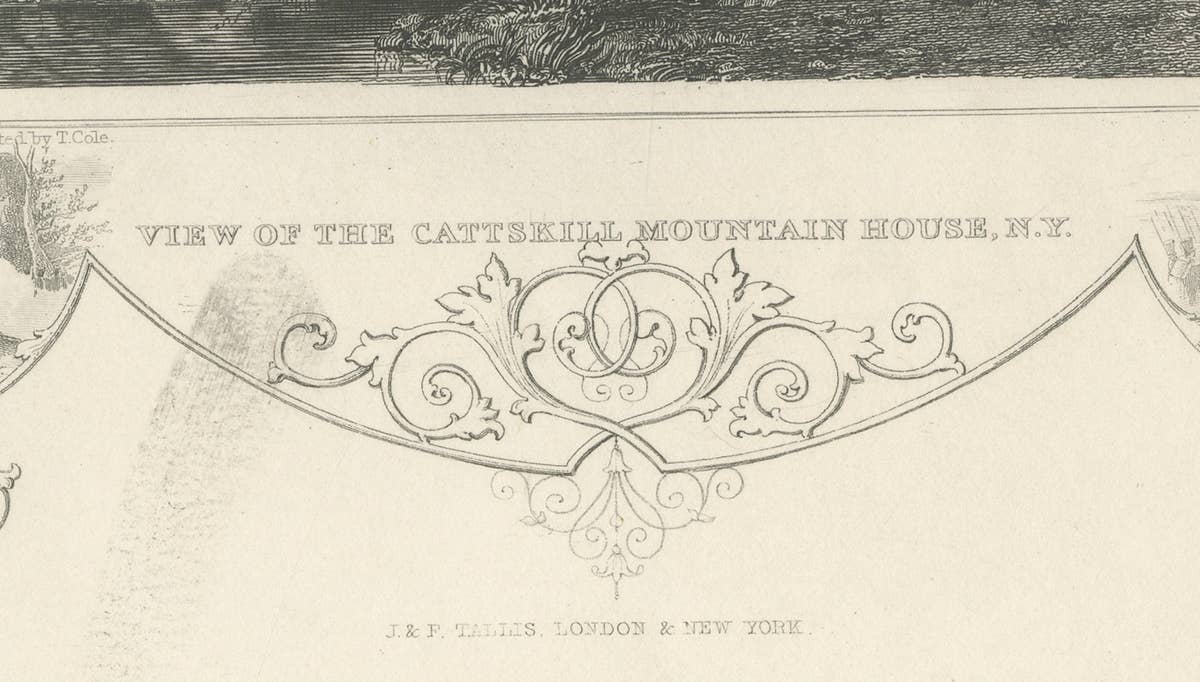 Catskill Mountain House - Antique Engraving, New York View c1830