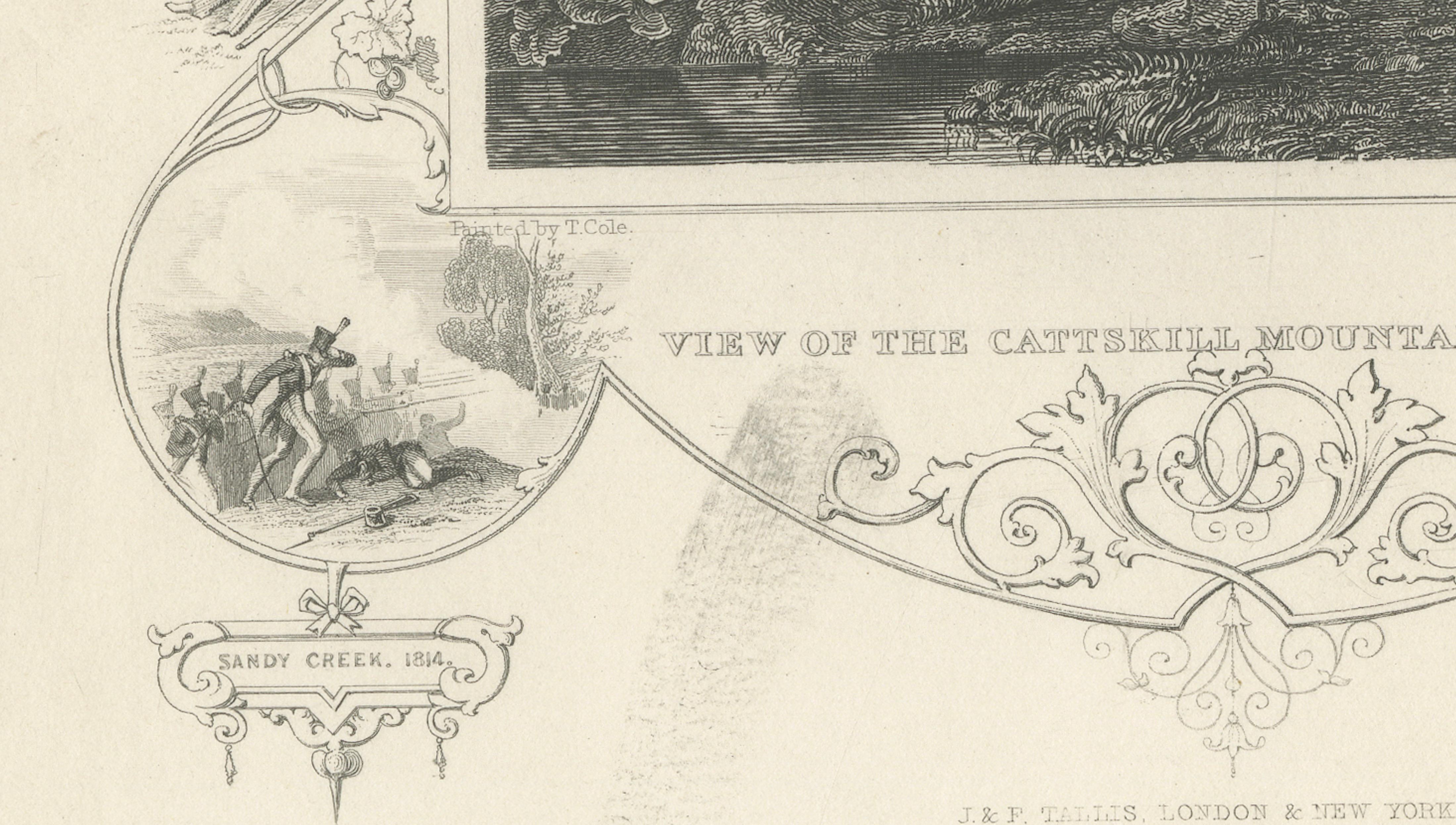 Catskill Mountain House - Antique Engraving, New York View c1830