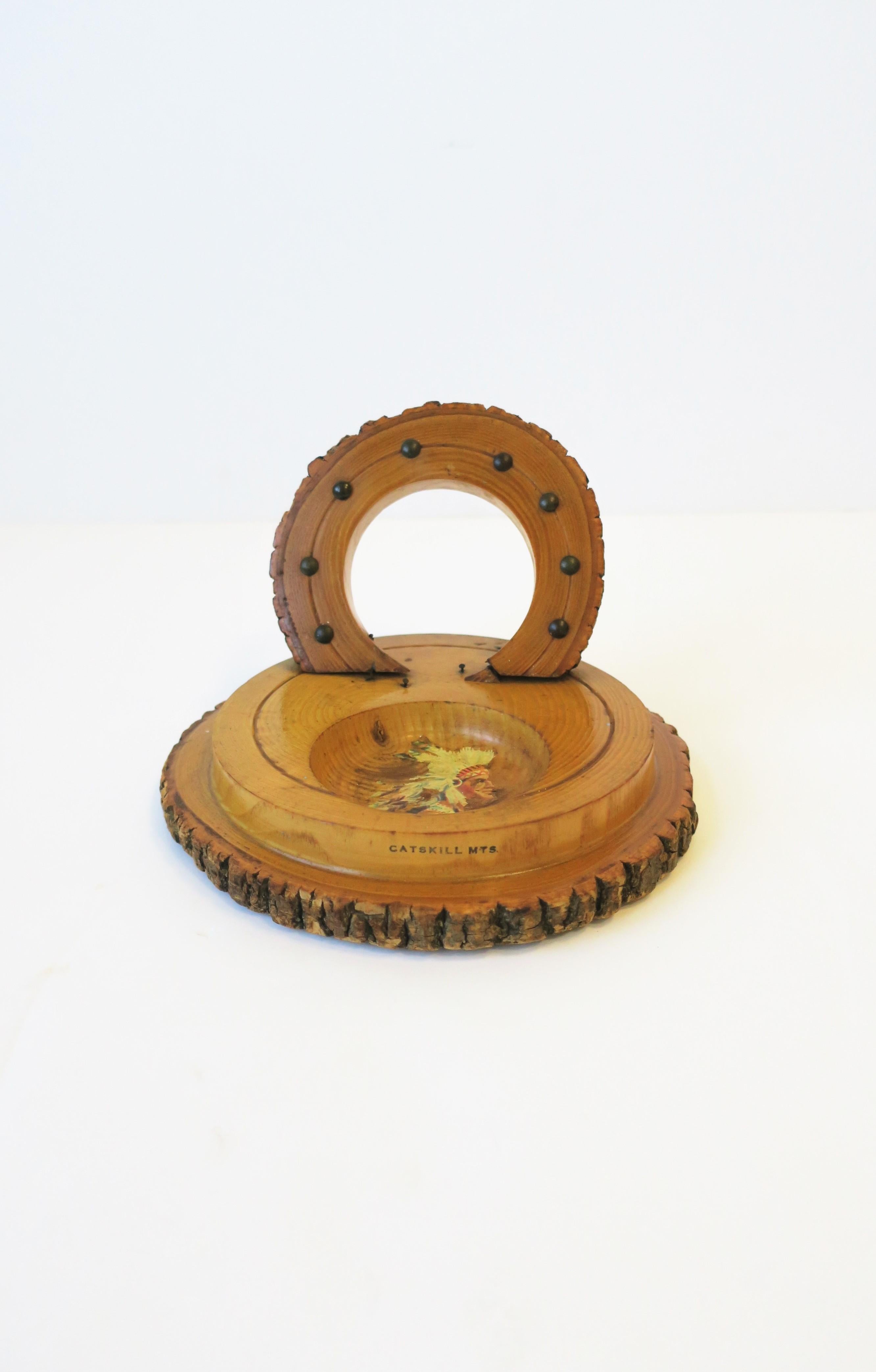 Rustic Catskill Mountains Wood Catchall For Sale