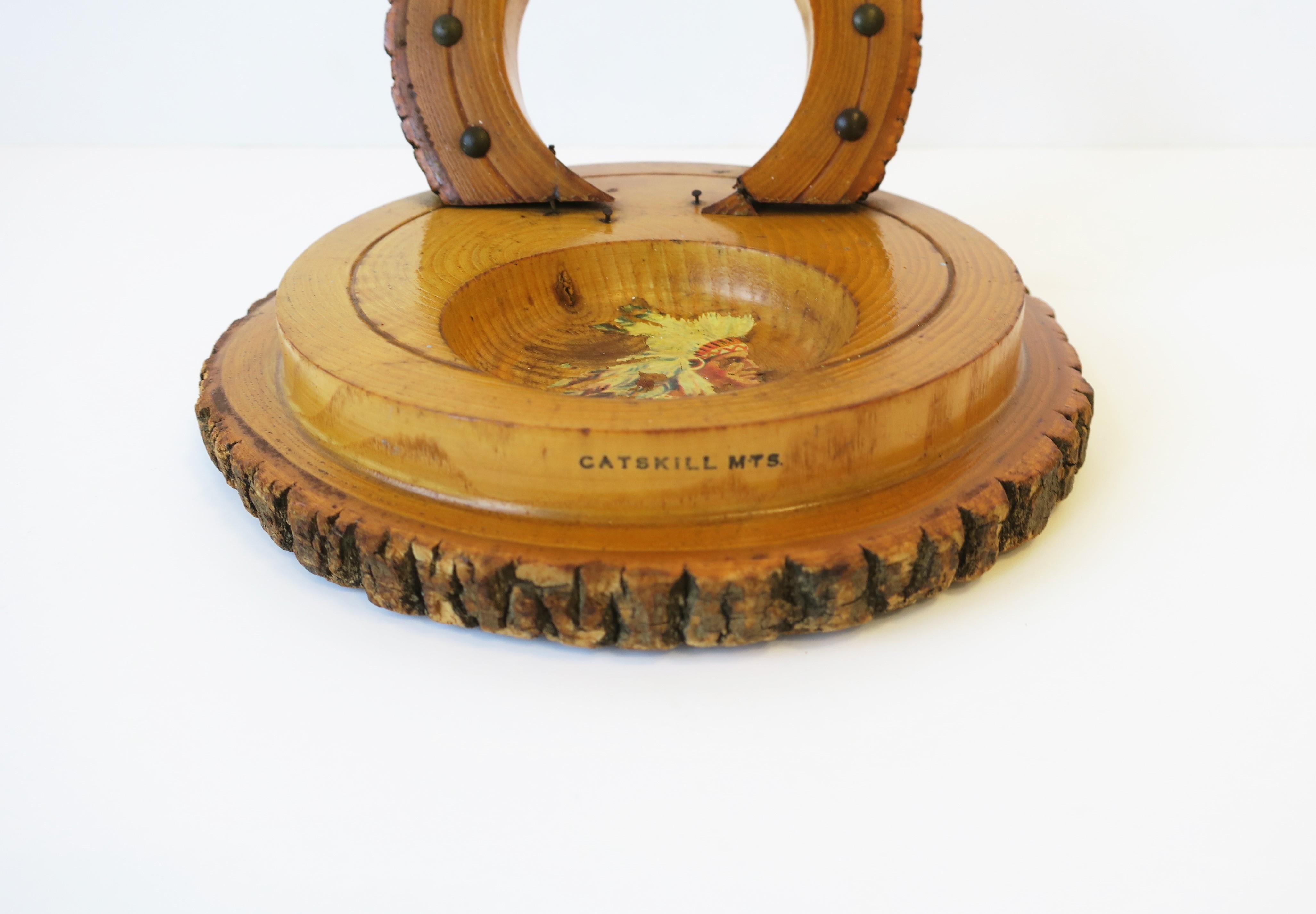 Varnished Catskill Mountains Wood Catchall For Sale