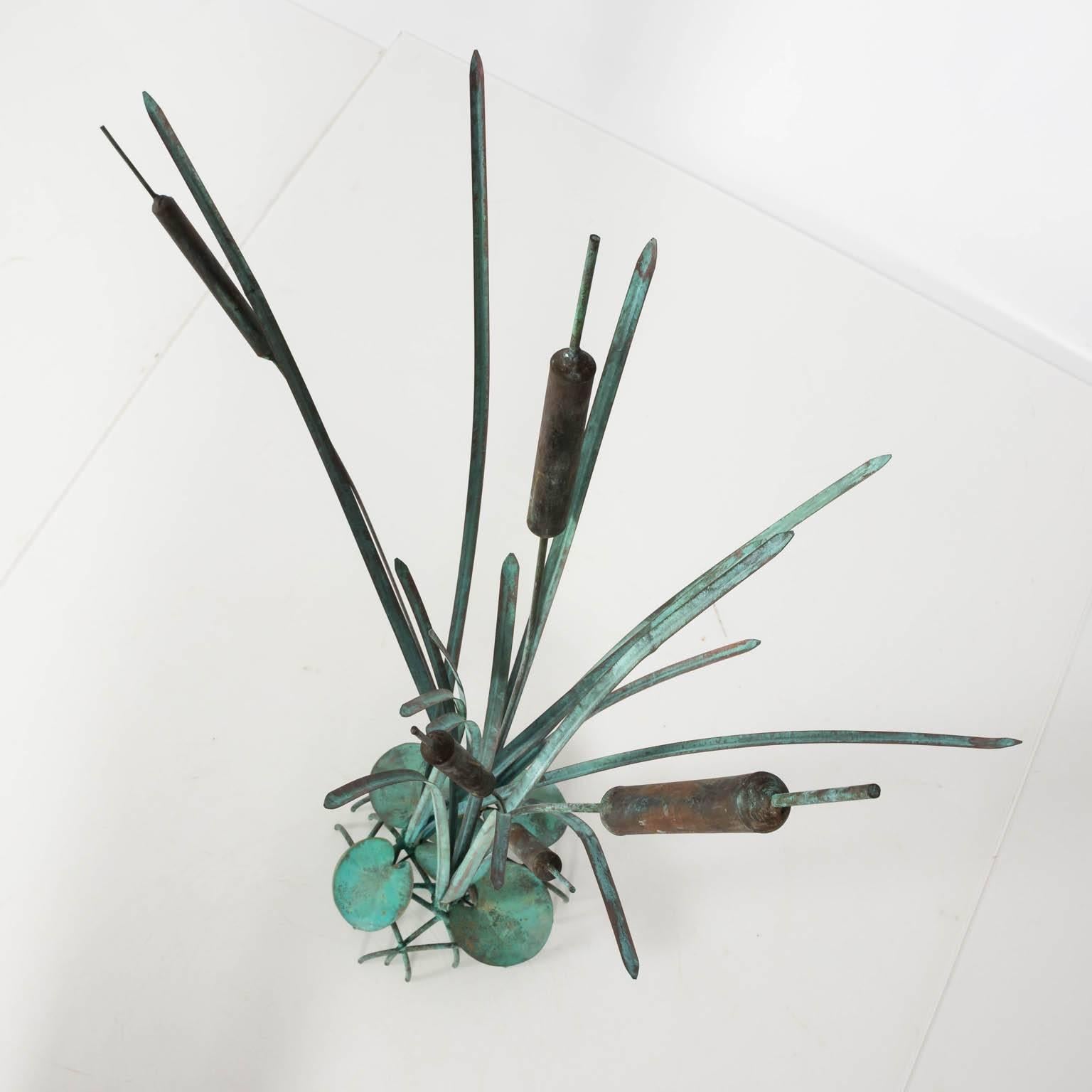 Brutalist Cattail Sculpture, circa 1970