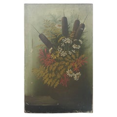 Peinture à l
huile originale de quenouilles