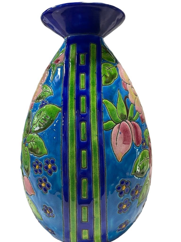 CATTEAU Charles, Boch KERAMIS FRERES Vase Fleurs 1933 Bon état - En vente à Richmond Hill, ON