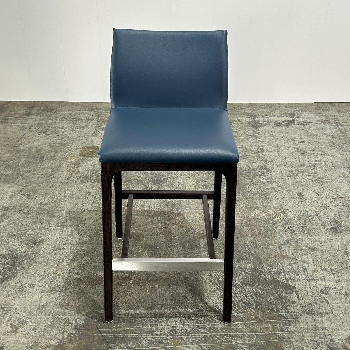 Cattelan Italia Arcadia Blue Leather Bar Stools by Paolo Cattelan, Set of Four (tabourets de bar en cuir bleu de Paolo Cattelan) en vente 1