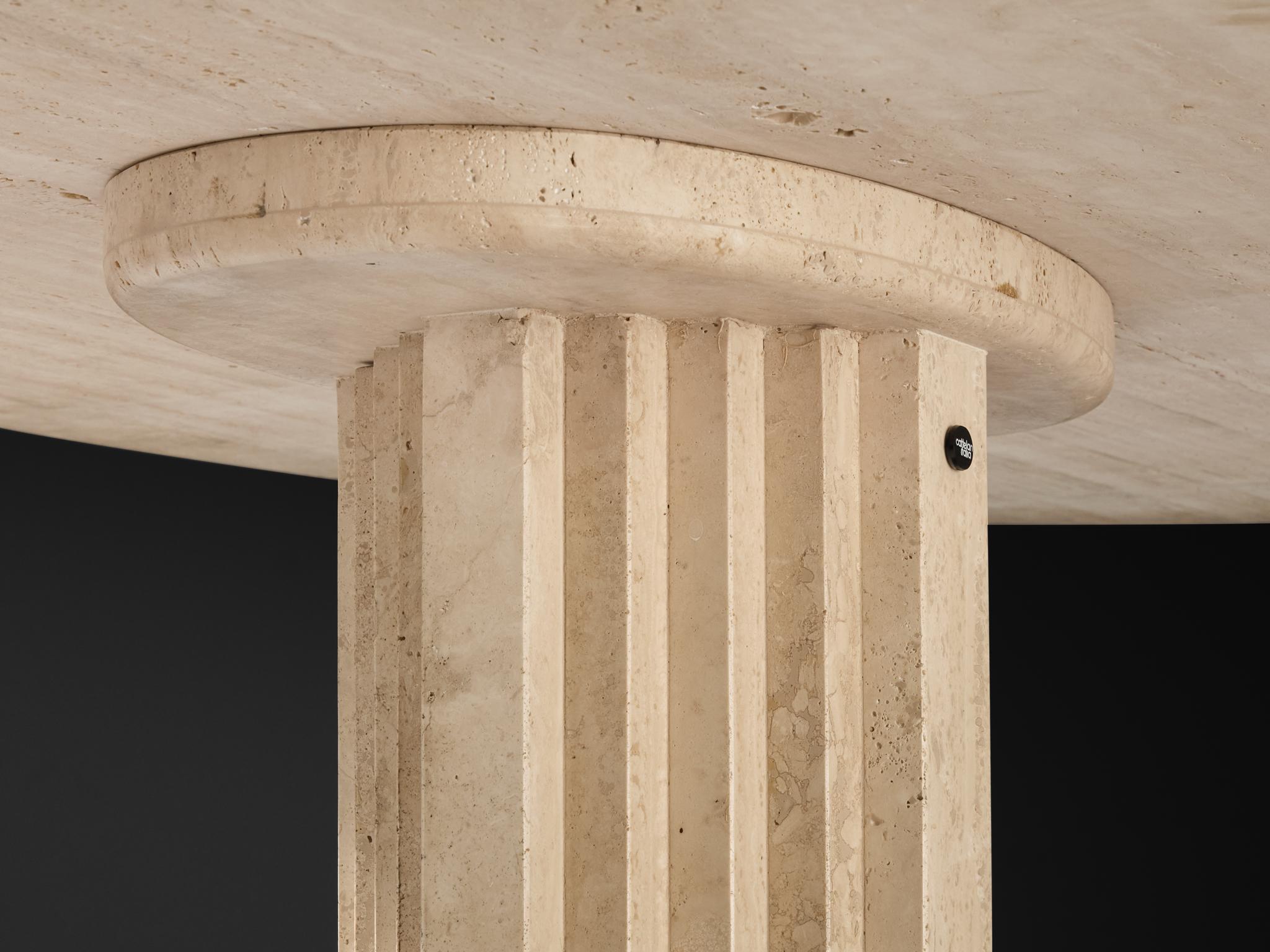 Cattelan Italia 'Argo' Oval Dining Table in Travertine For Sale 1