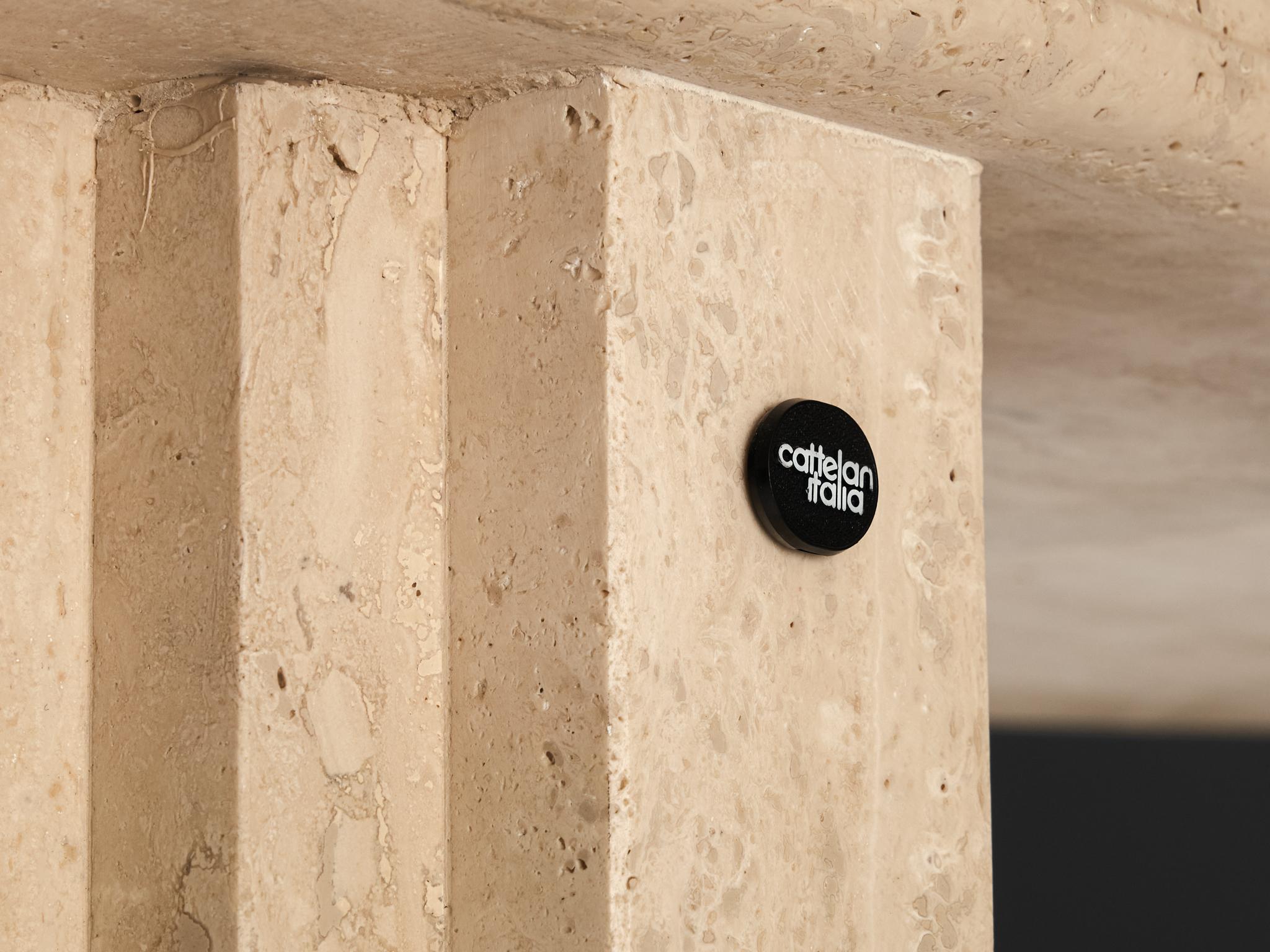 Cattelan Italia 'Argo' Oval Dining Table in Travertine For Sale 3