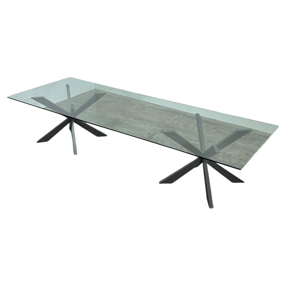 Mesa de comedor de cristal Spyder personalizada de Cattelan Italia en venta