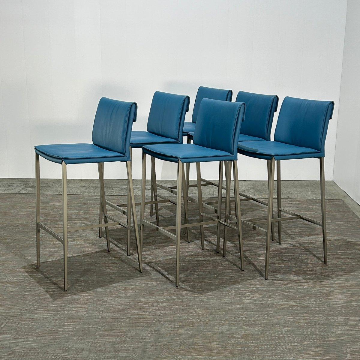Steel Cattelan Italia Isabel Stools, Set of Six For Sale