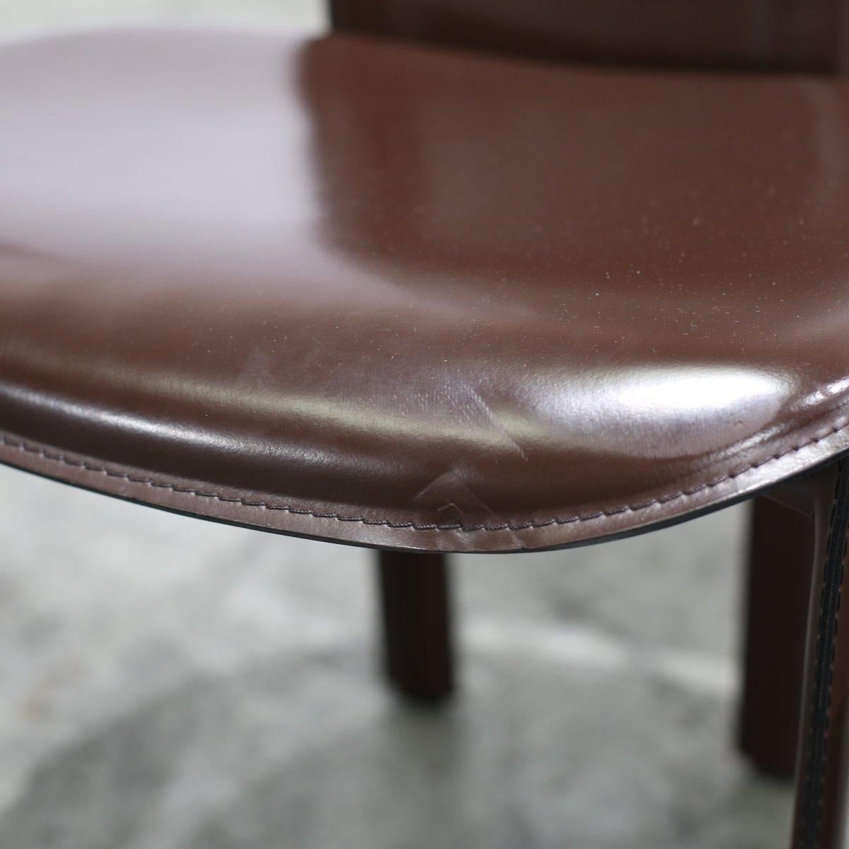 Leather Cattelan Italia Lara Chair, Set of Six For Sale