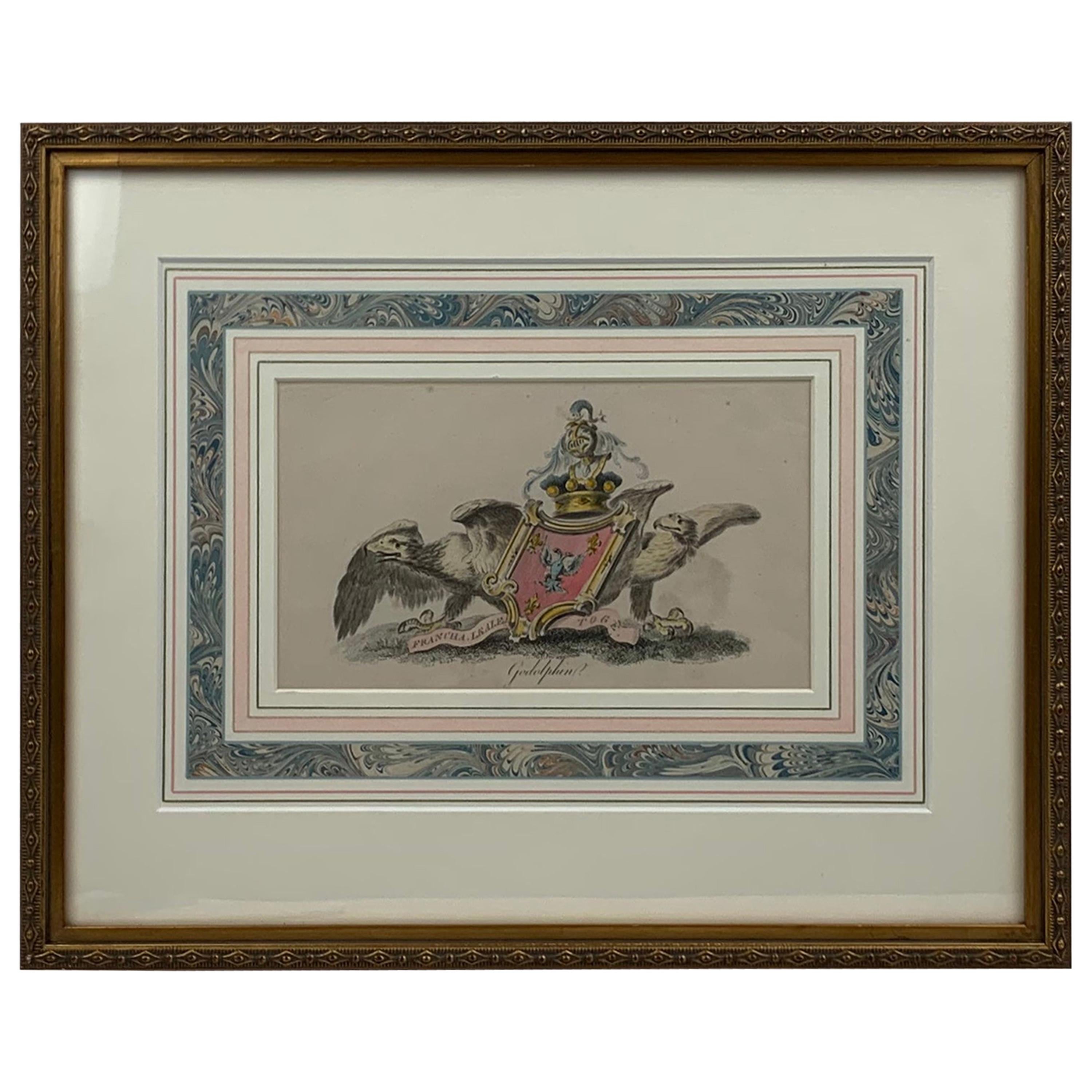 "Godolphin" Heraldic Coat of Arms by "Catton's English Peerage", circa 1790